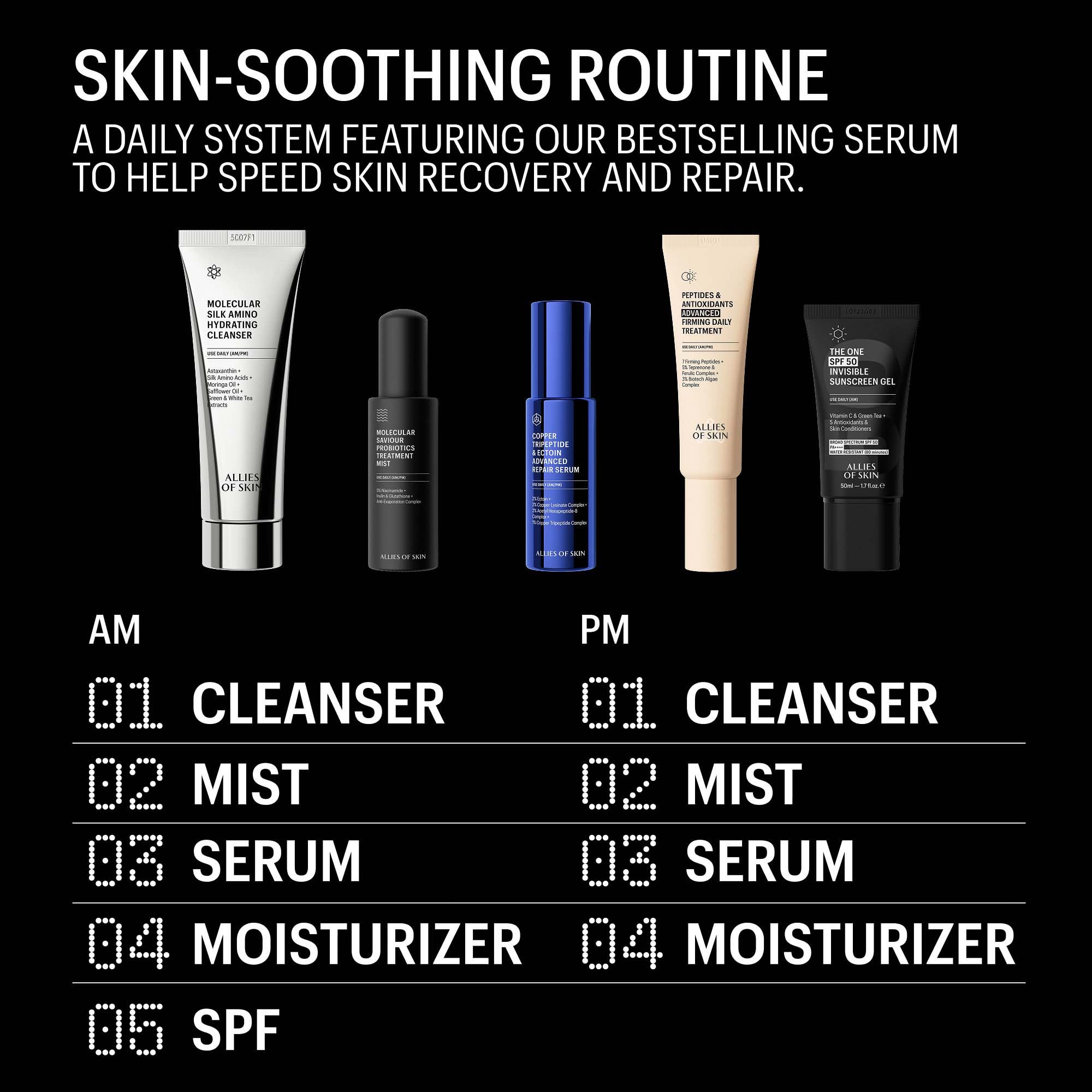 Allies of Skin Copper Tripeptide & Ectoin Advanced Repair Serum 30ml |  Dermstore