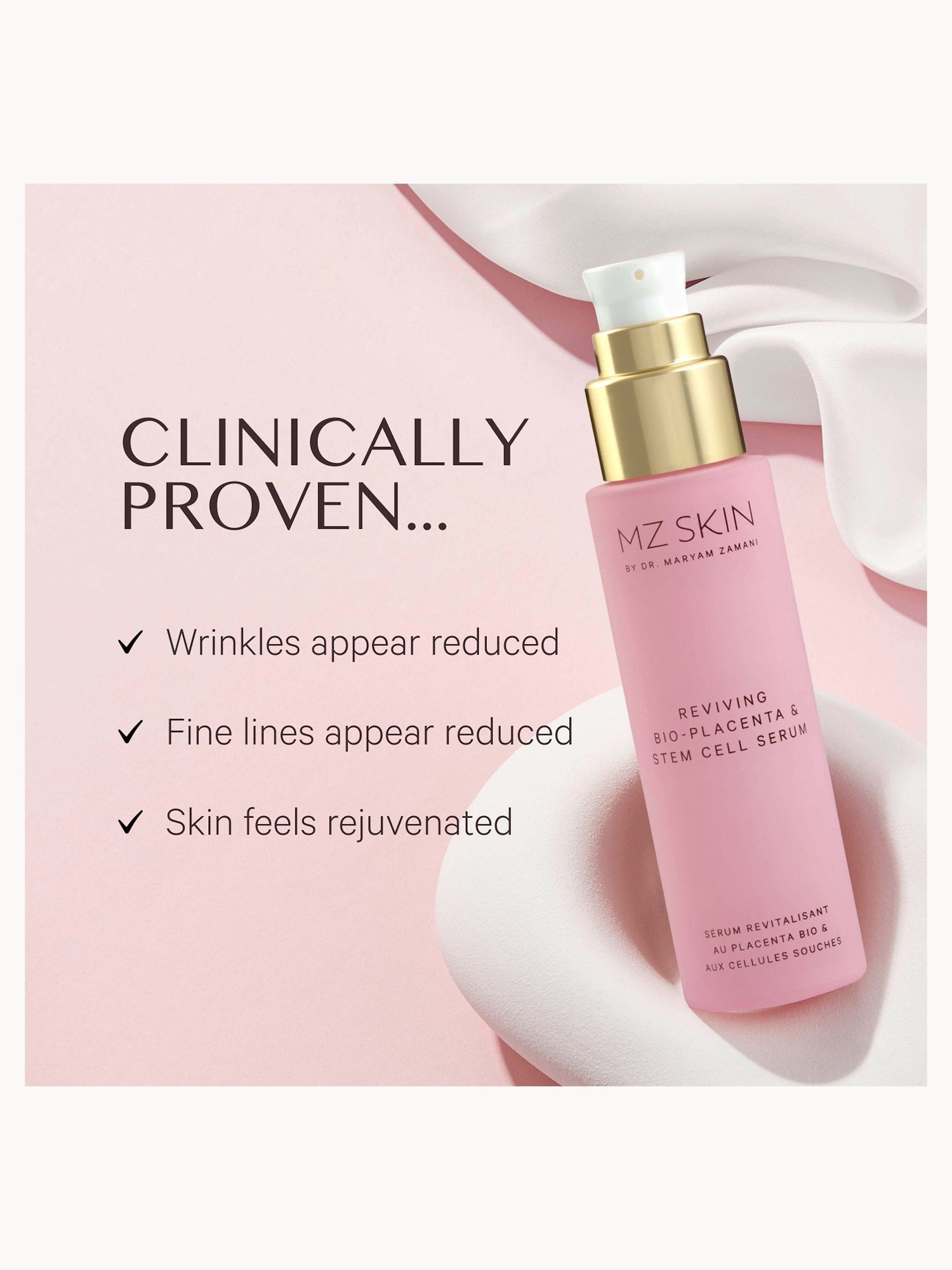 MZ Skin Reviving Bio-Placenta & Stem Cell Serum 50ml | LOOKFANTASTIC