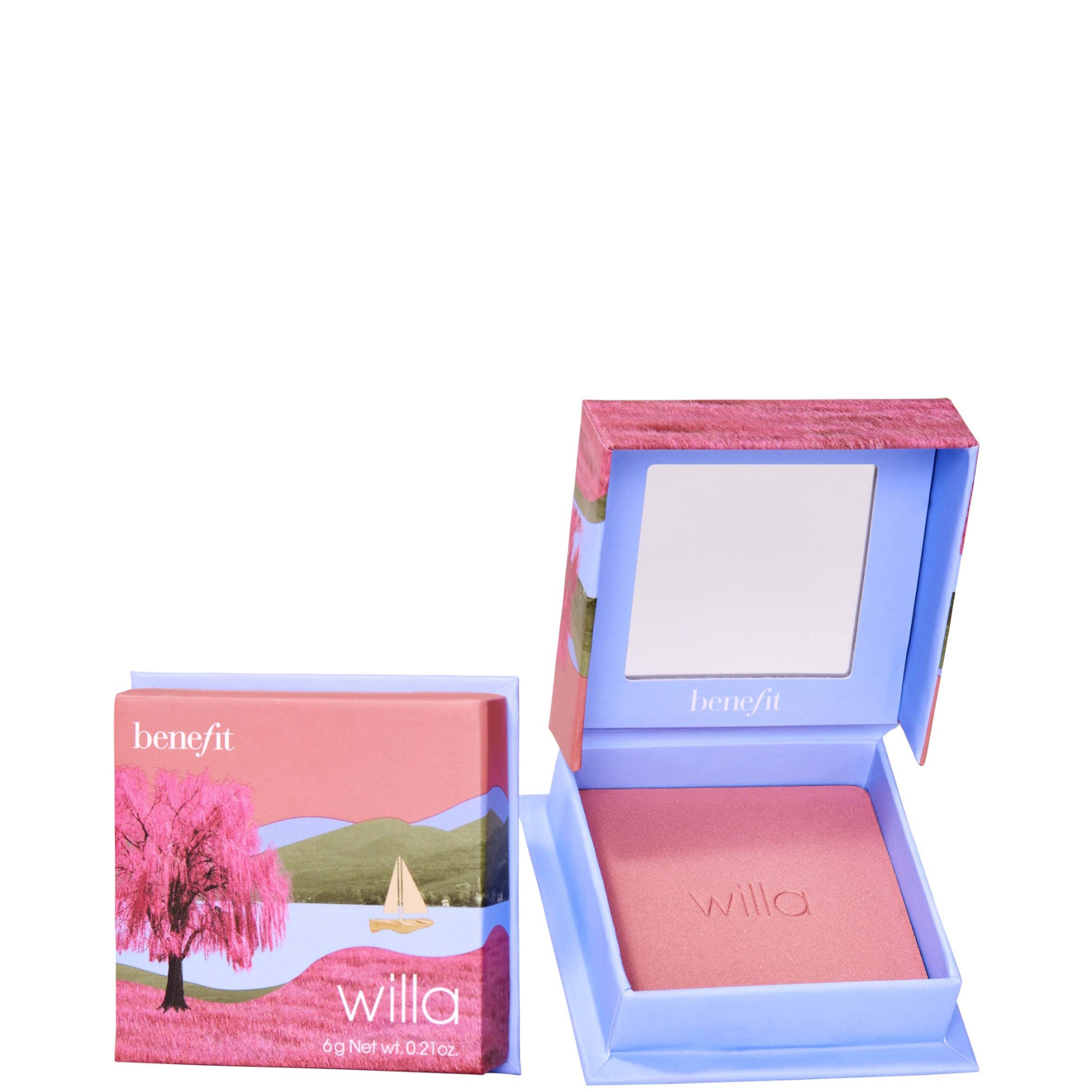 benefit Mini Willa Nude Blush Powder - Soft Neutral-Rose 2.5g | LOOKFANTASTIC
