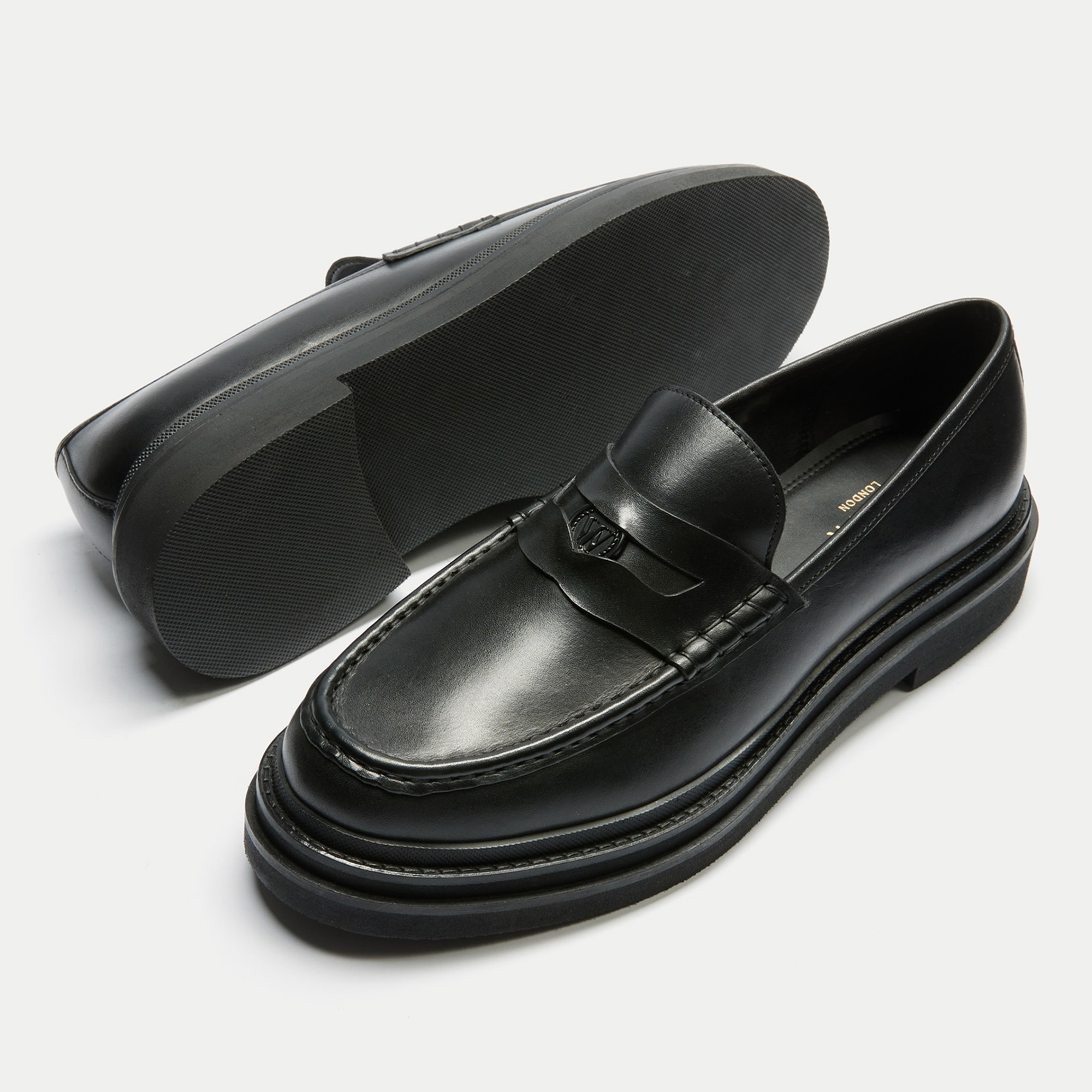 Jagger Saddle Loafer | Black Leather | Official Site