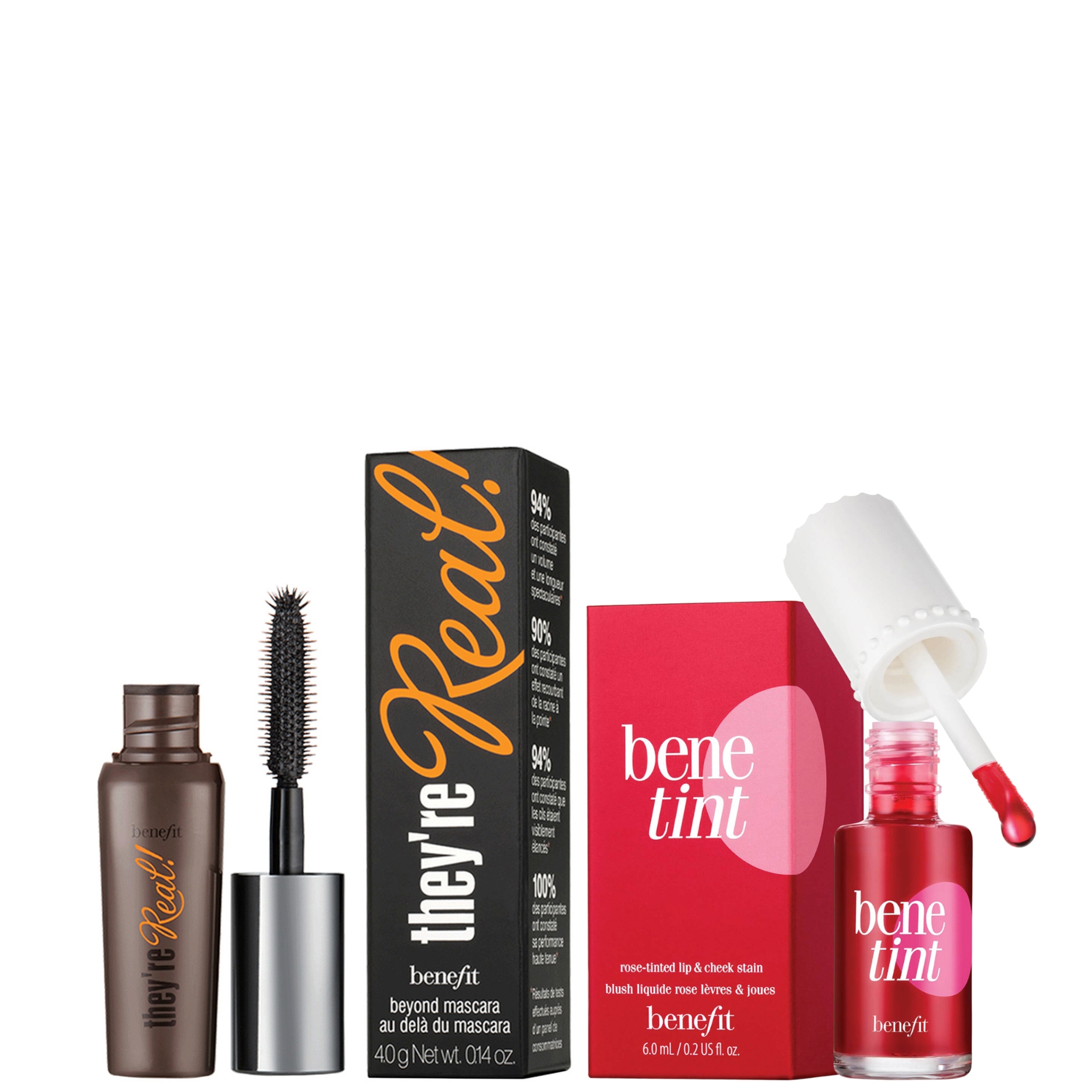 cult benefit Benetint 6ml and Mini Mascara Bundle - They're Real Lengthening