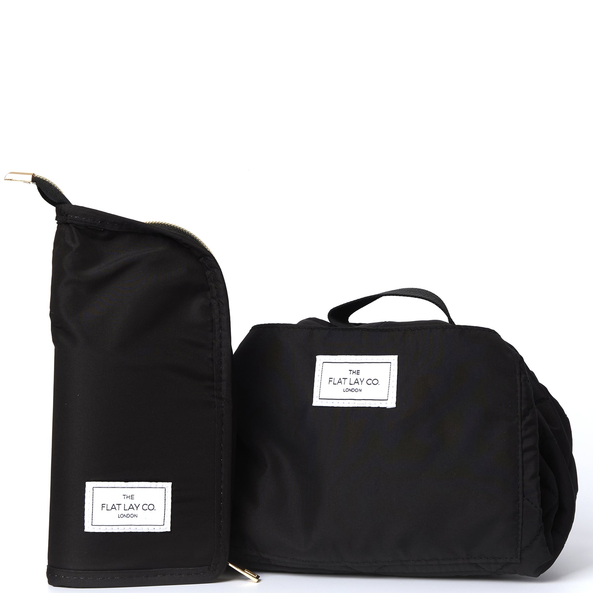 The Flat Lay Co. X LookFantastic Makeup Bag Duo in Classic Black