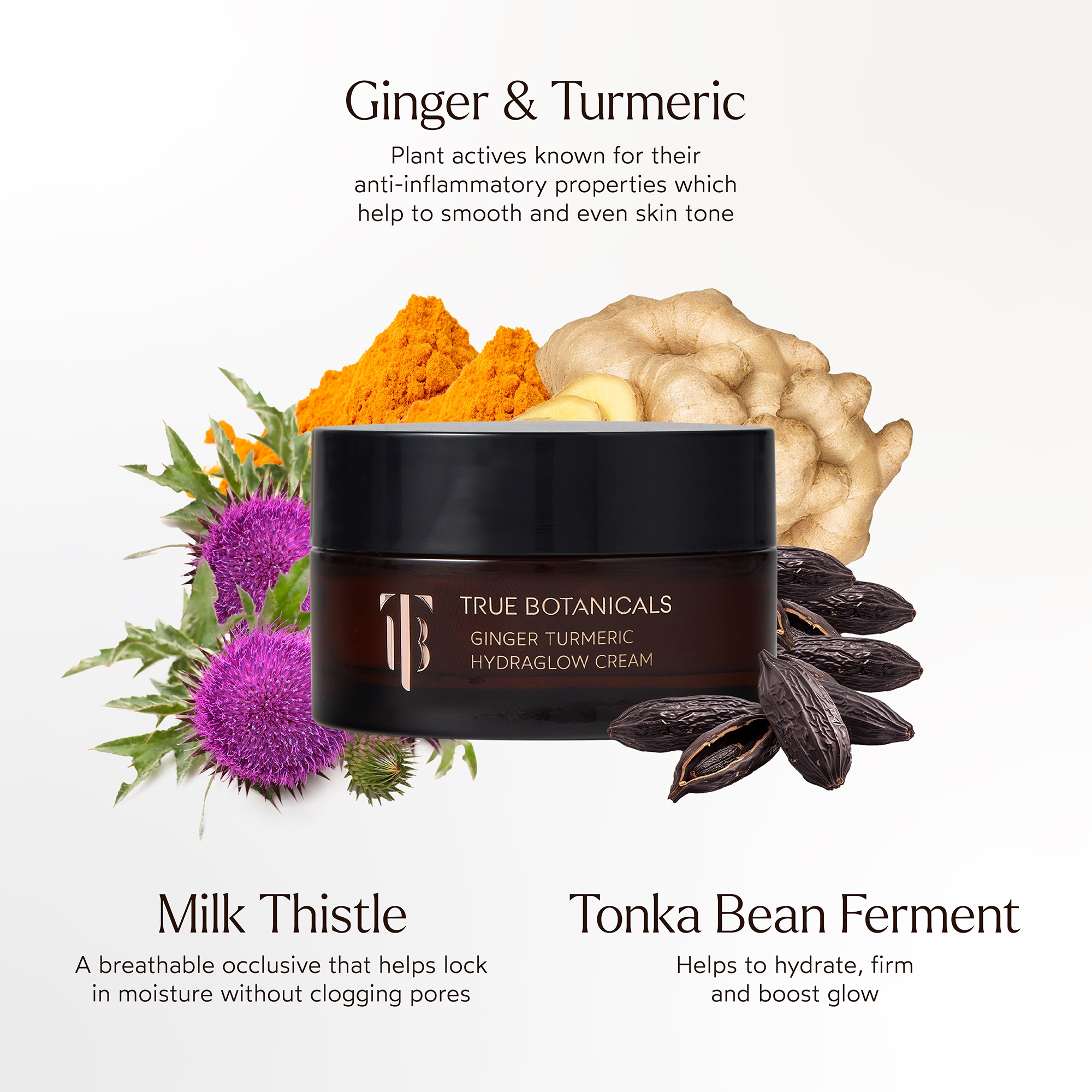 True Botanicals Ginger Turmeric Hydraglow Cream 50ml | Cult Beauty