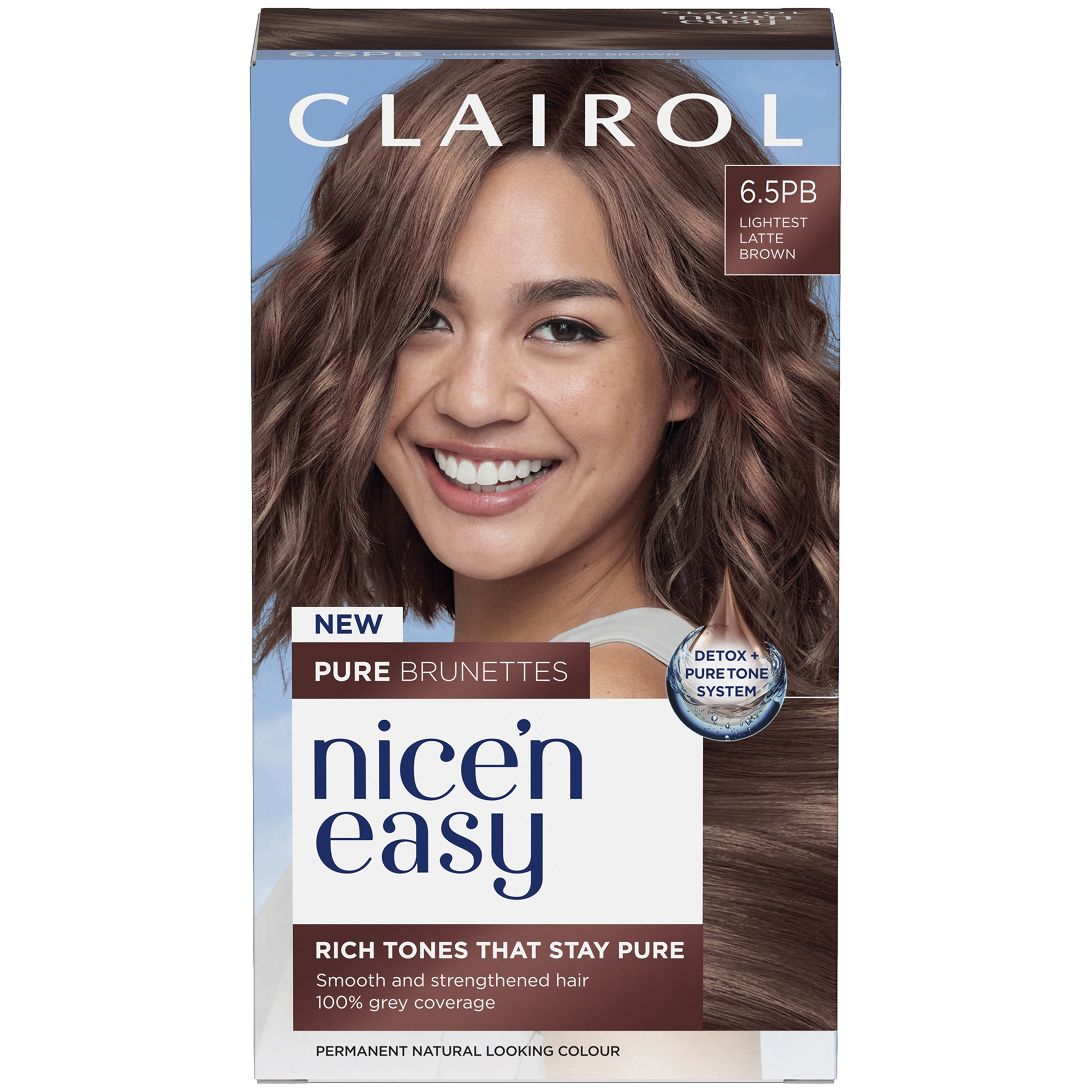 Clairol Nice n Easy Creme Pure Brunettes Permanent Hair Dye 6PB Light Hazelnut Brown LOOKFANTASTIC