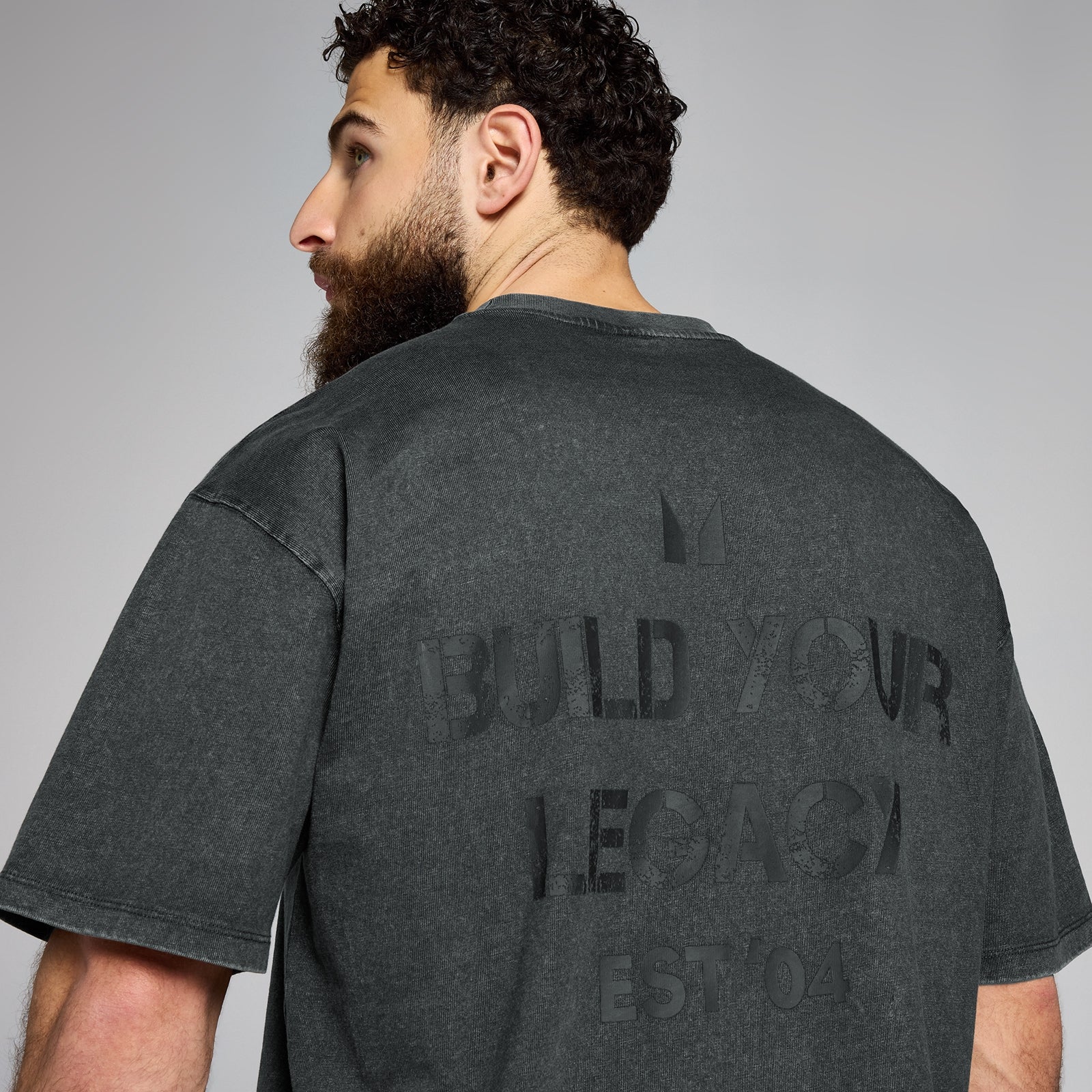 MP Origin Washed Graphic T-Shirt - Washed Black | Myprotein UK