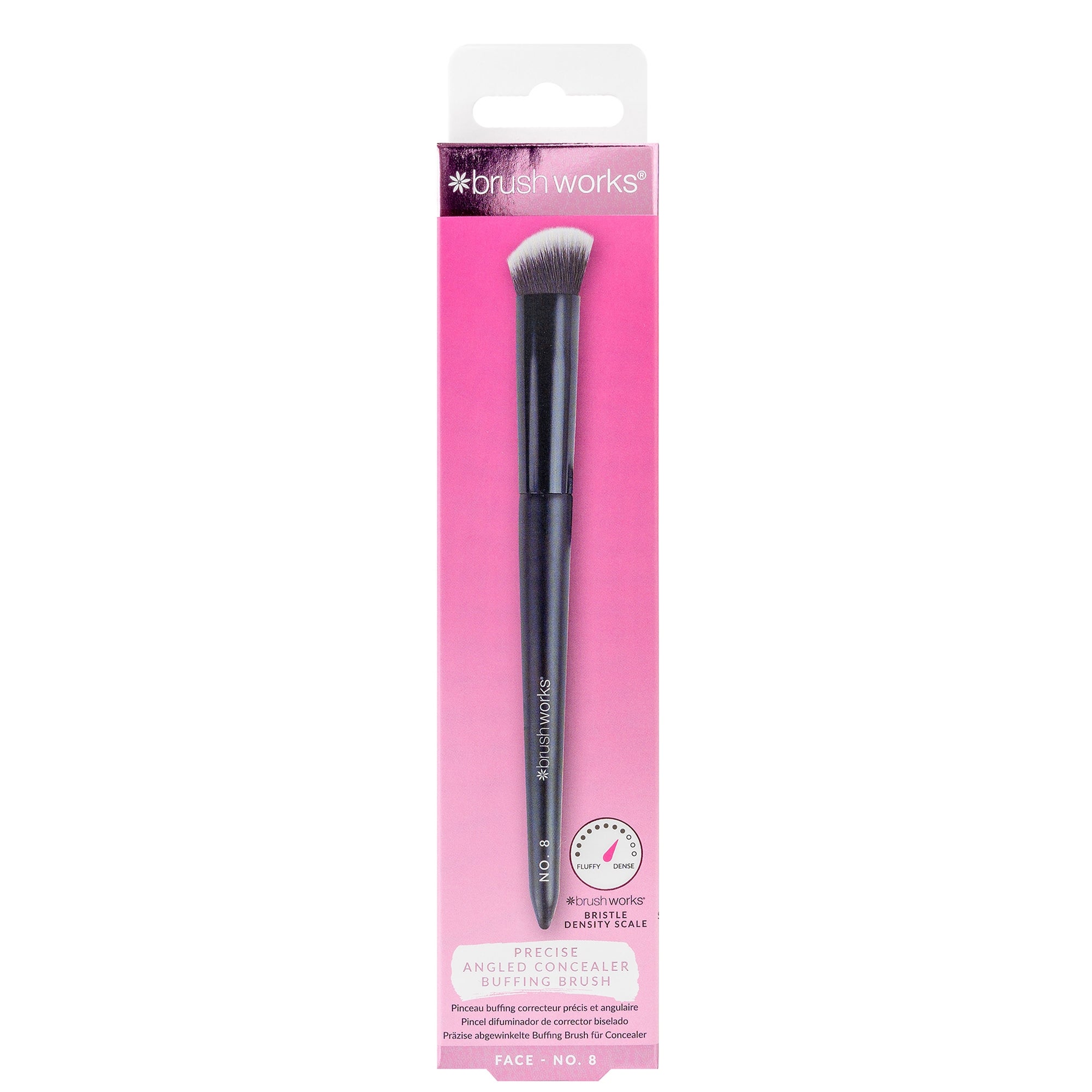 Brushworks No. 9 Angled Flat Top Foundation Brush – Vegan, Weiche Taklon-Borsten, Für Flüssiges & Cremiges Make-up