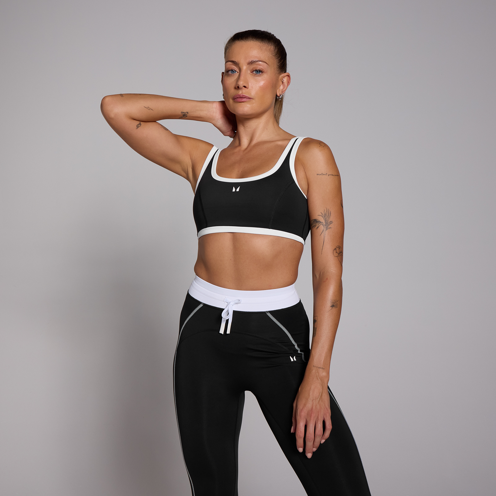 MP Women's Tempo Contrast Drawstring Leggings - Black | Myprotein UK