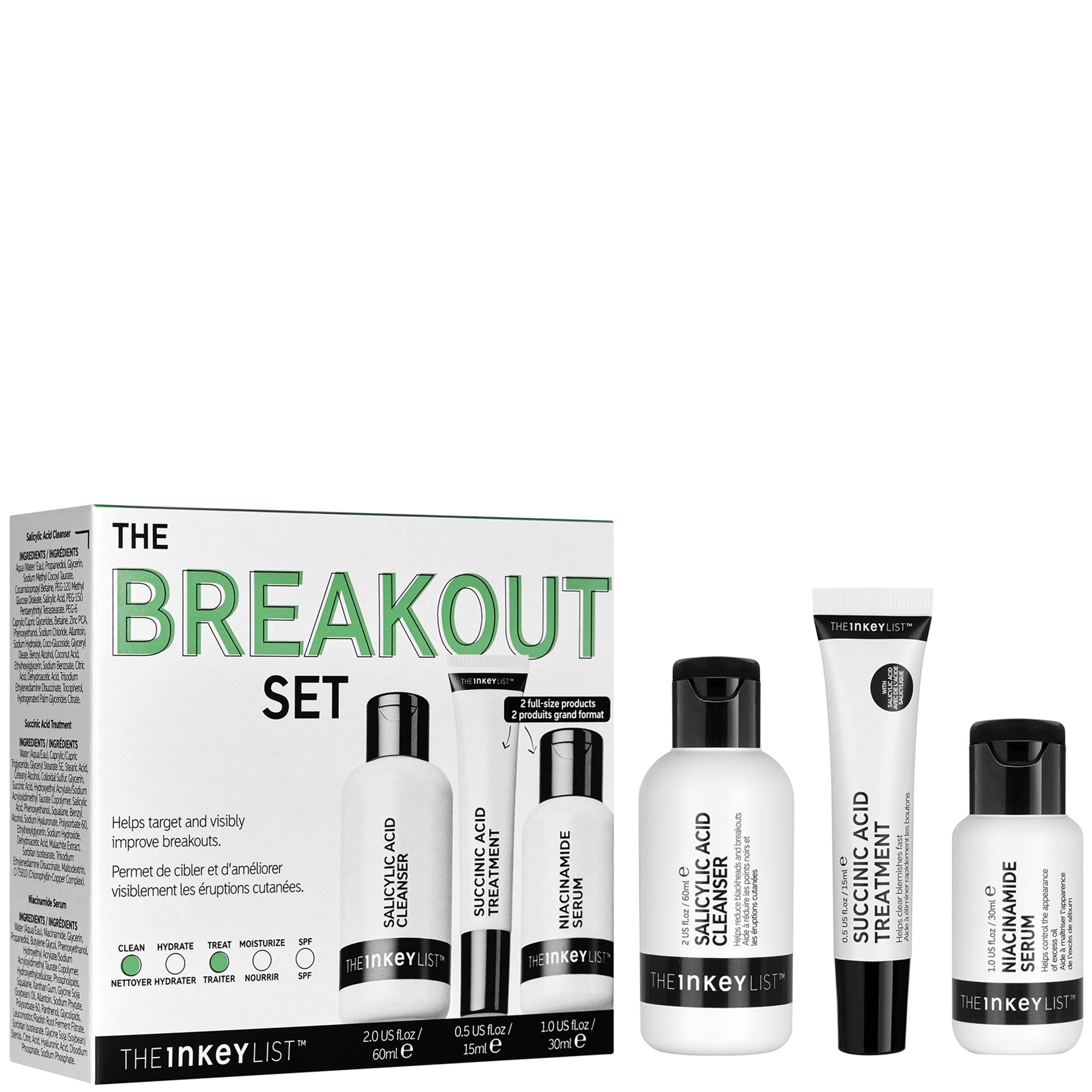 The INKEY List The Breakout Set (Worth £28.50) | LOOKFANTASTIC
