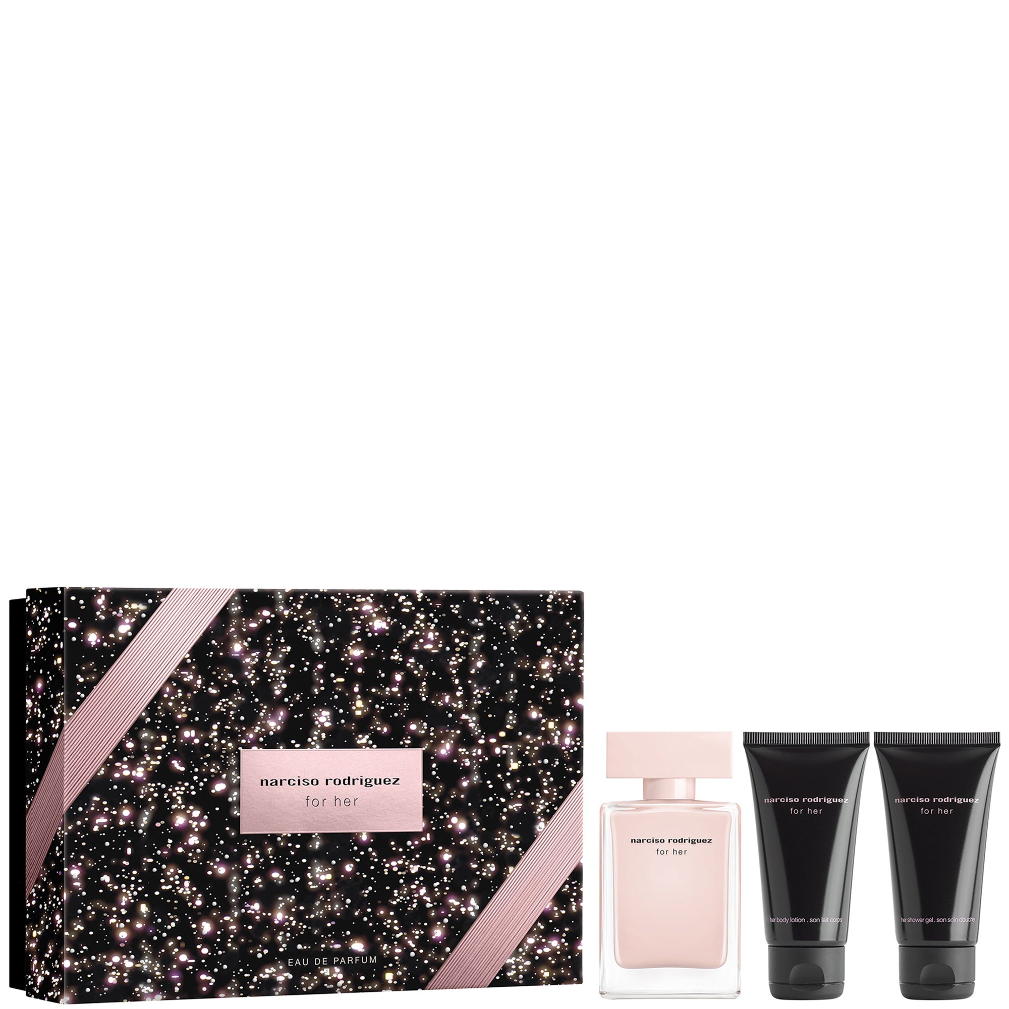 narciso rodriguez for her 50mLセット Narciso Rodriguez For Her Eau de Parfum 50ml Set | LOOKFANTASTIC