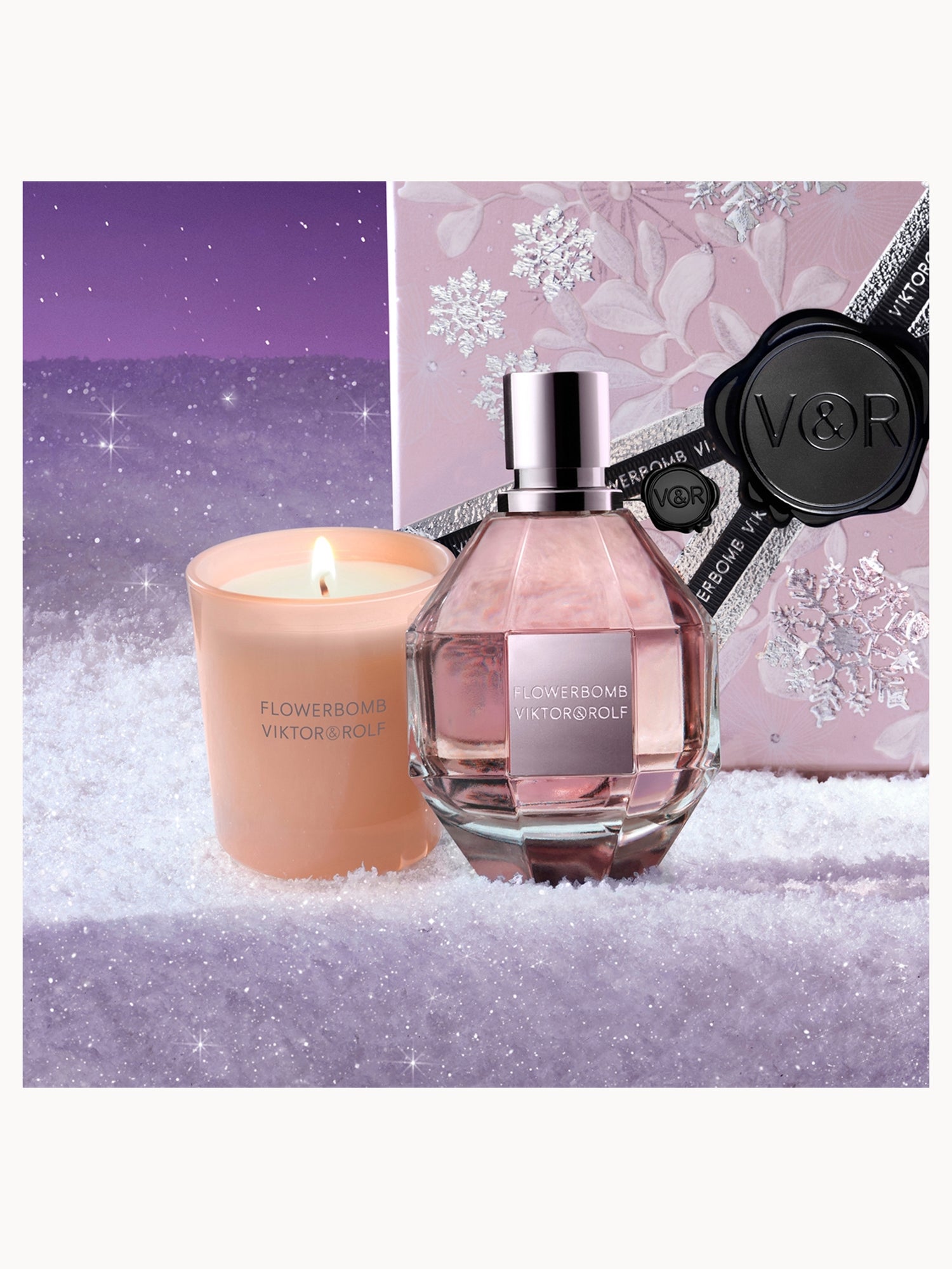Viktor & Rolf Flowerbomb Eau De Parfum 100ml Candle Gift Set