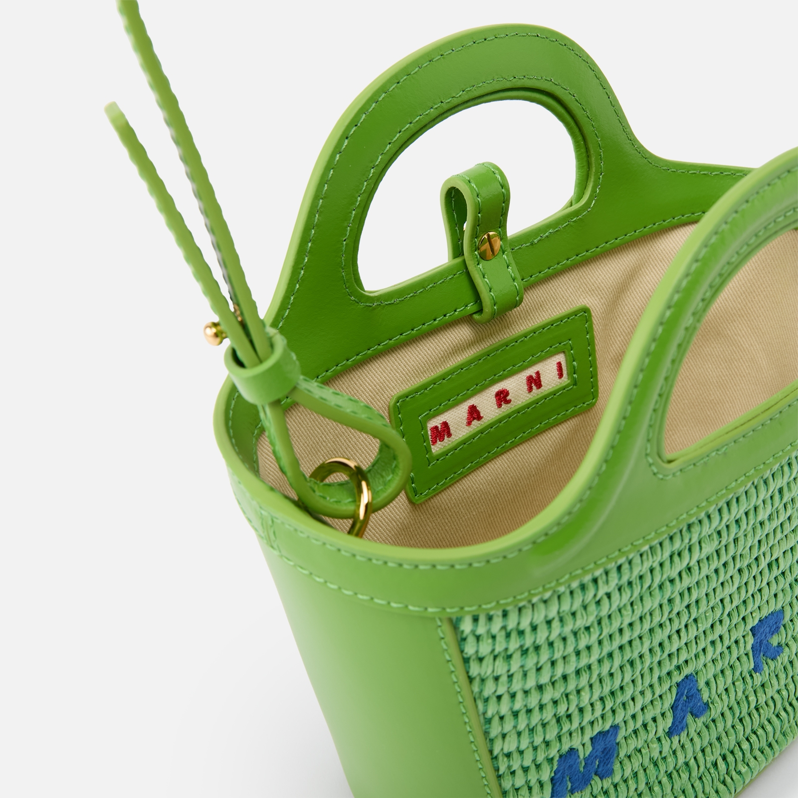 Marni Tropicalia Micro Faux Raffia and Leather Bag | Coggles