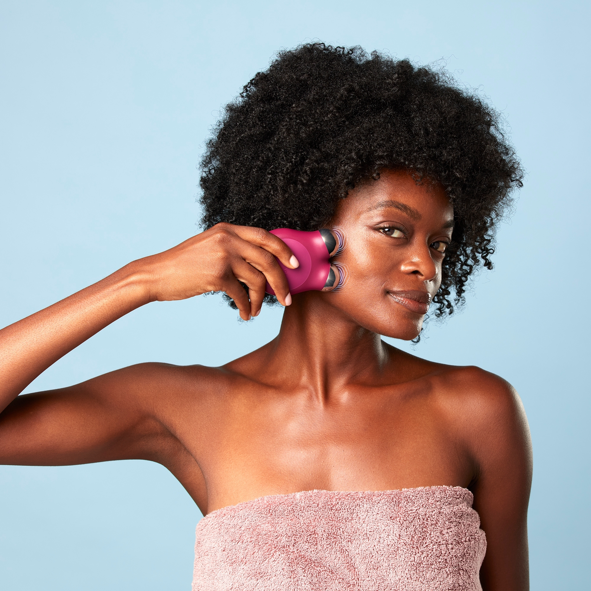 NuFACE MINI+ Smart Petite Facial Microcurrent Device- Velvet Rose