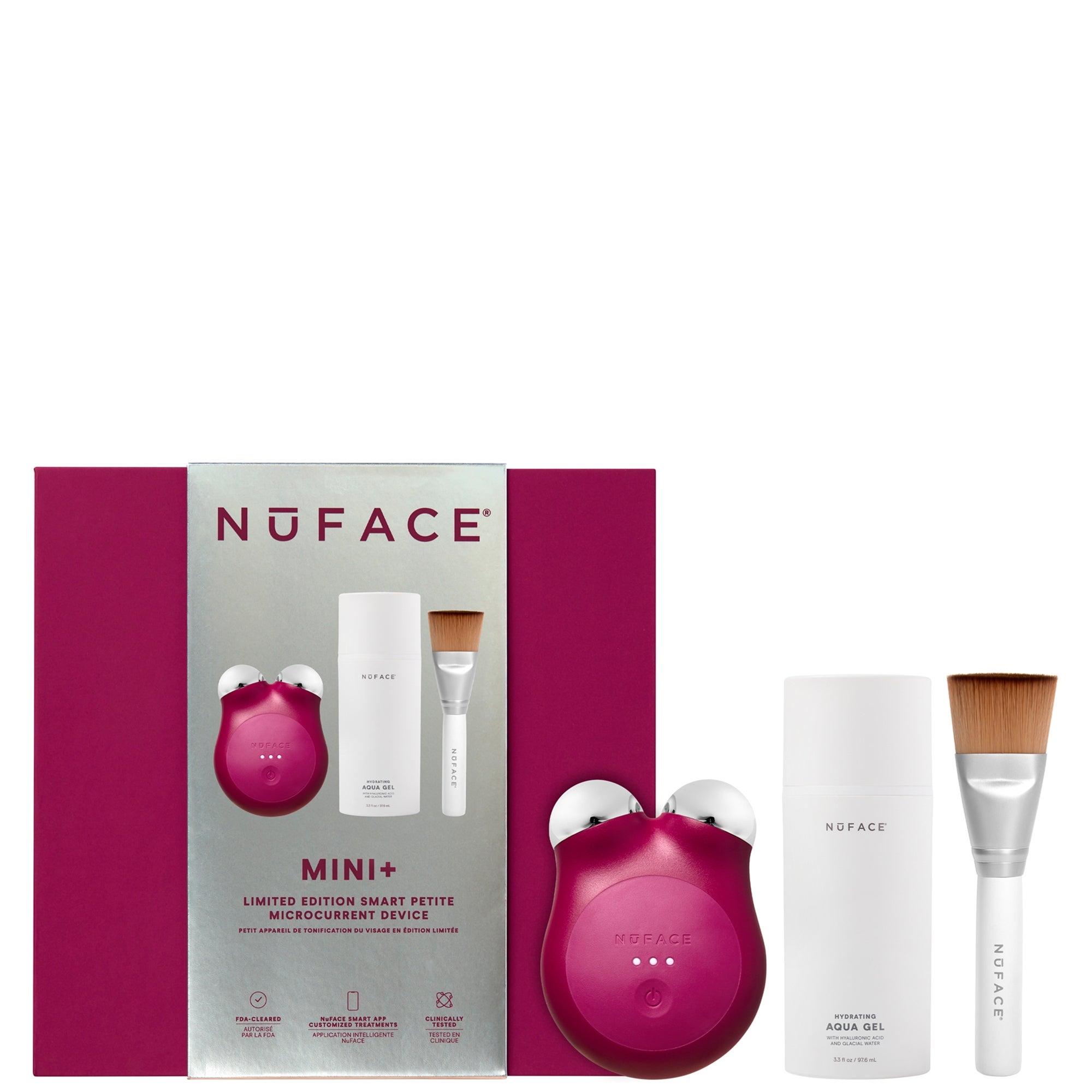 NuFACE MINI+ Smart Petite Facial Microcurrent Device- Velvet Rose