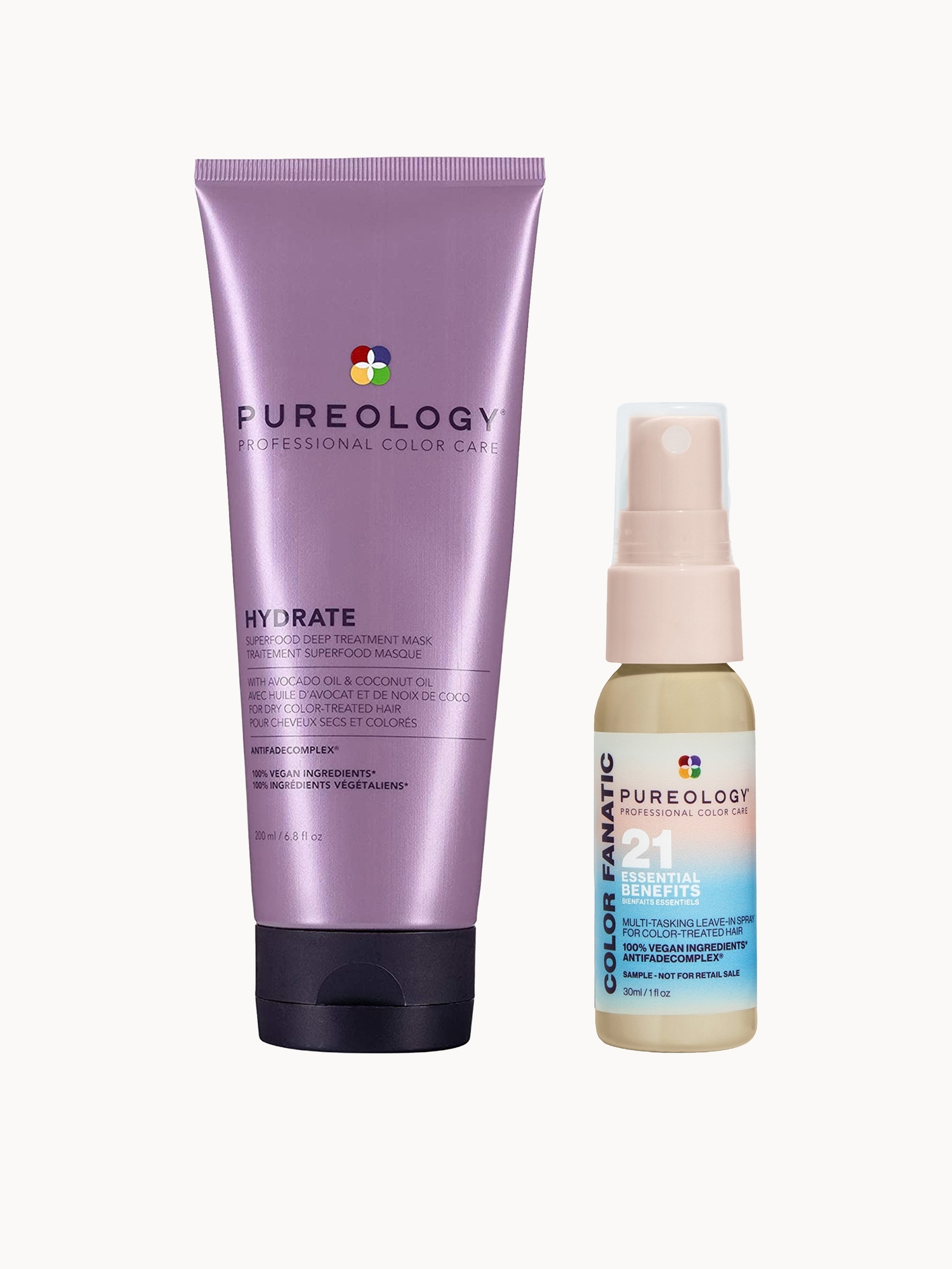 Pureology: Pureology Hydrate Superfood Mask and Color Fanatic Spray Bundle for Dry Hair