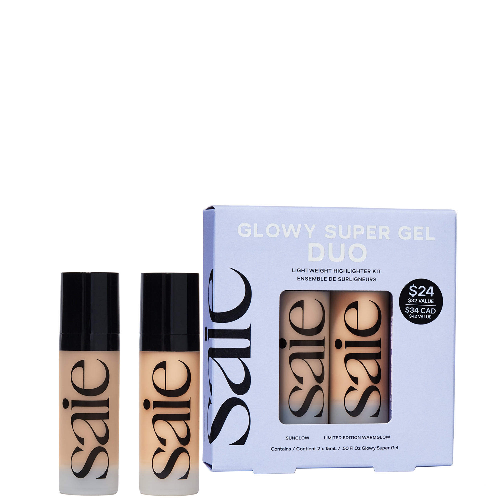 Saie Mini Glowy Super Gel Duo | CultBeauty