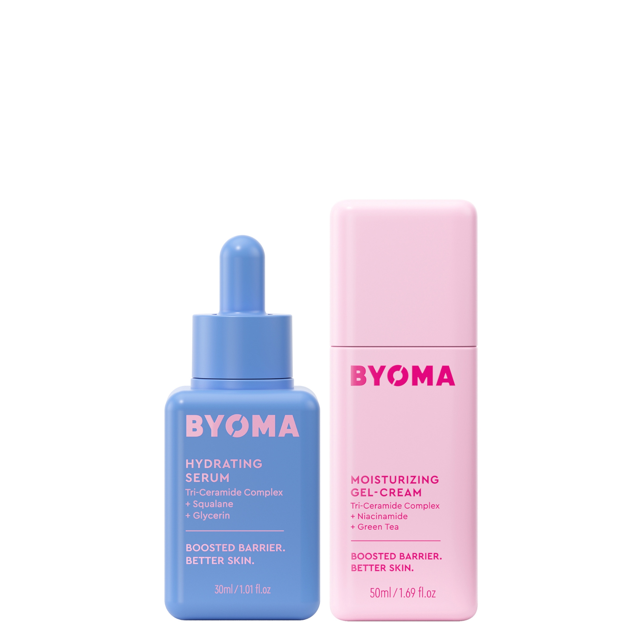 cult BYOMA Hydrating Serum 30ml and Moisturising Gel Cream 50ml Bundle