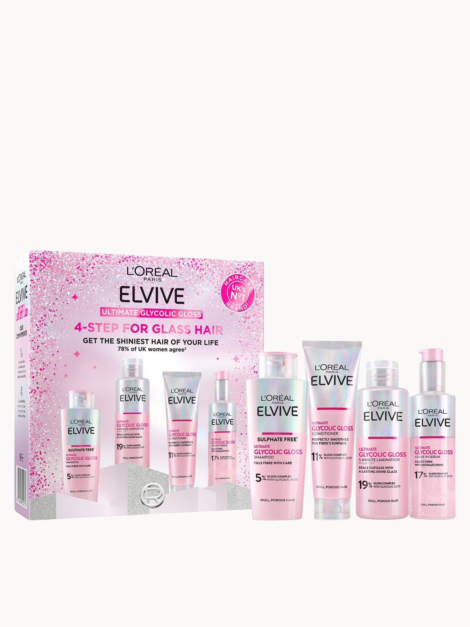 L'Oréal Paris Elvive At-Home Glossing Set (Worth £59.96)