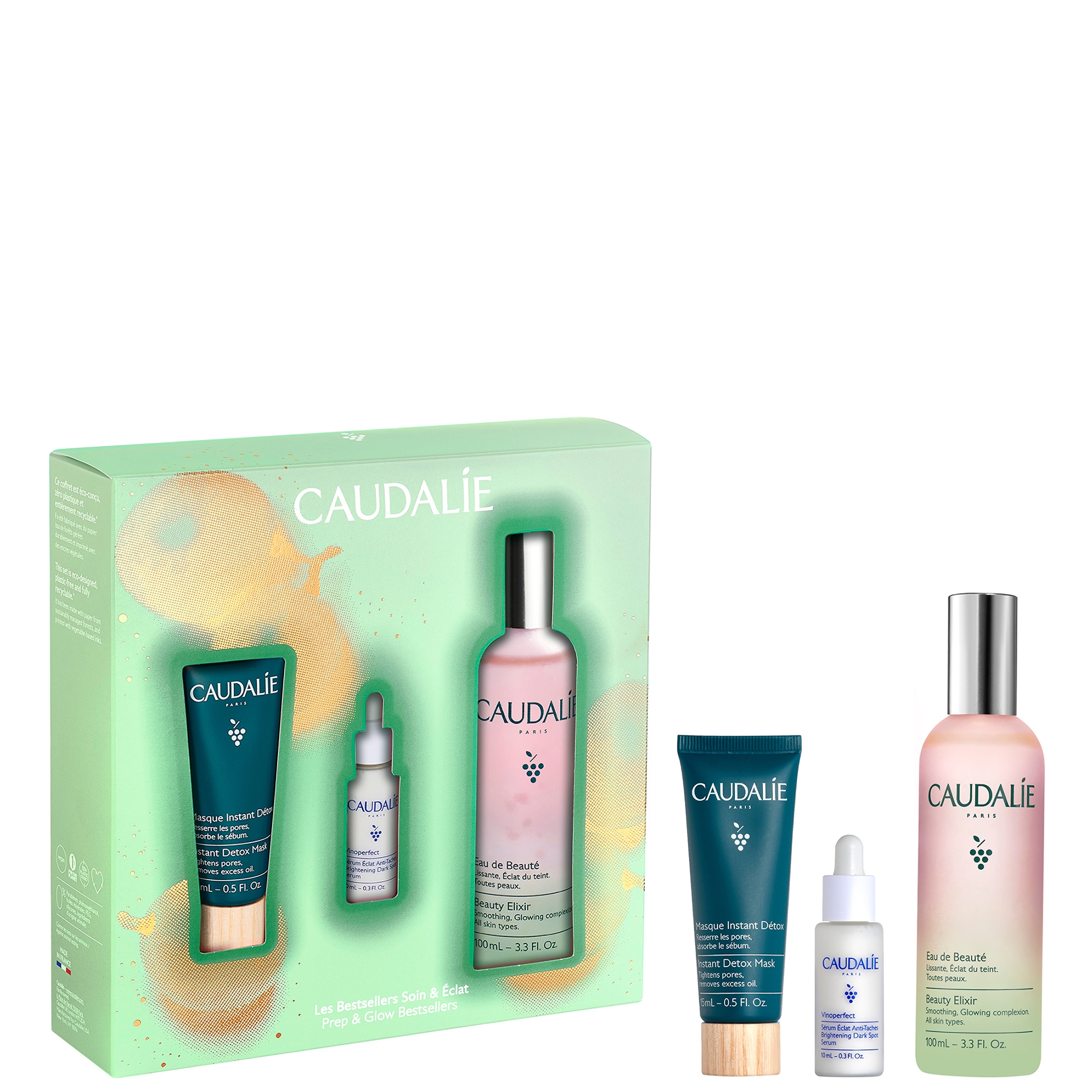 Caudalie Prep and Glow Bestsellers Kit | Cult Beauty