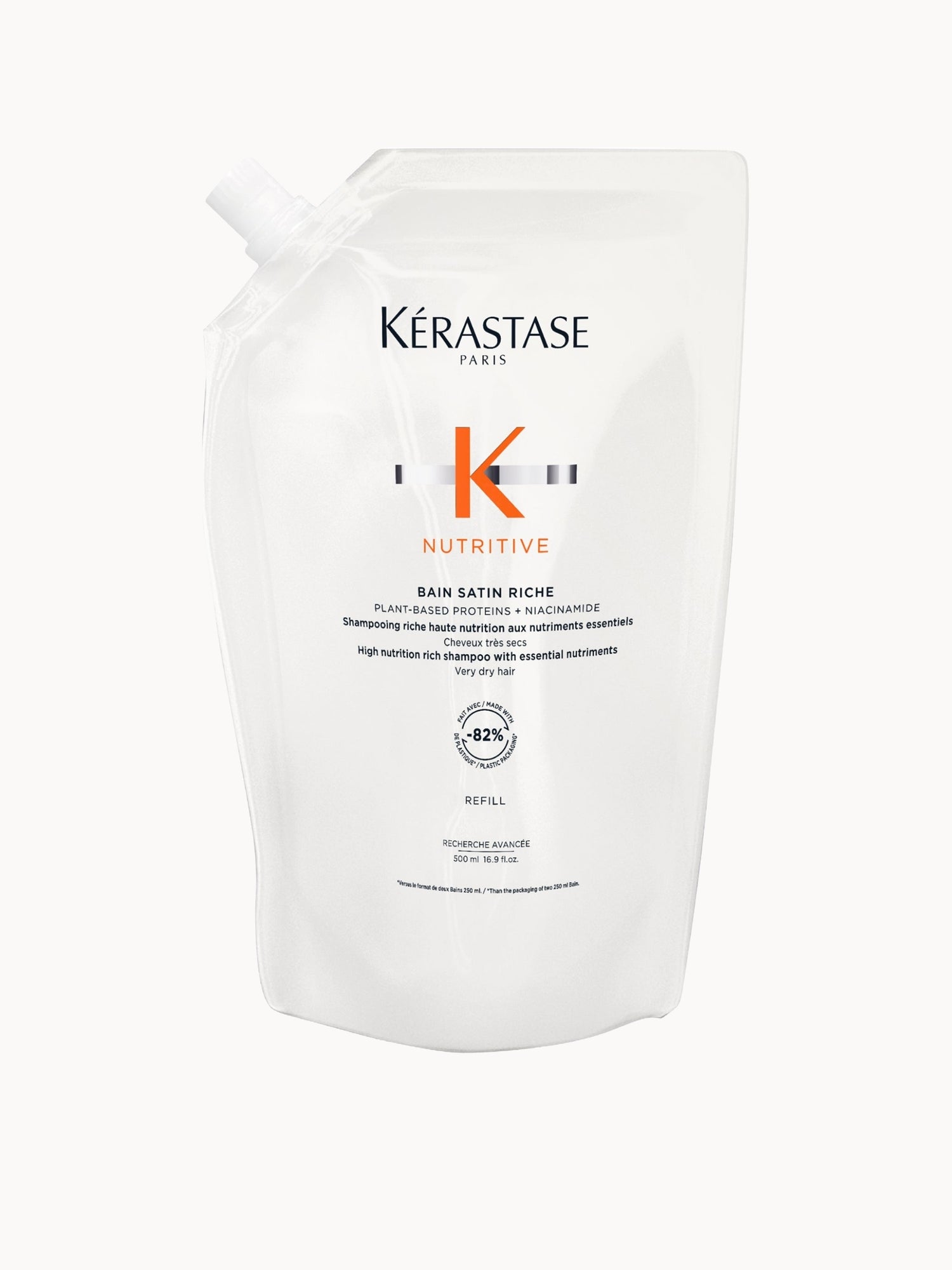 Kérastase Nutritive Bain Satin Riche Shampoo Pouch 500ml For Very Dry Hair