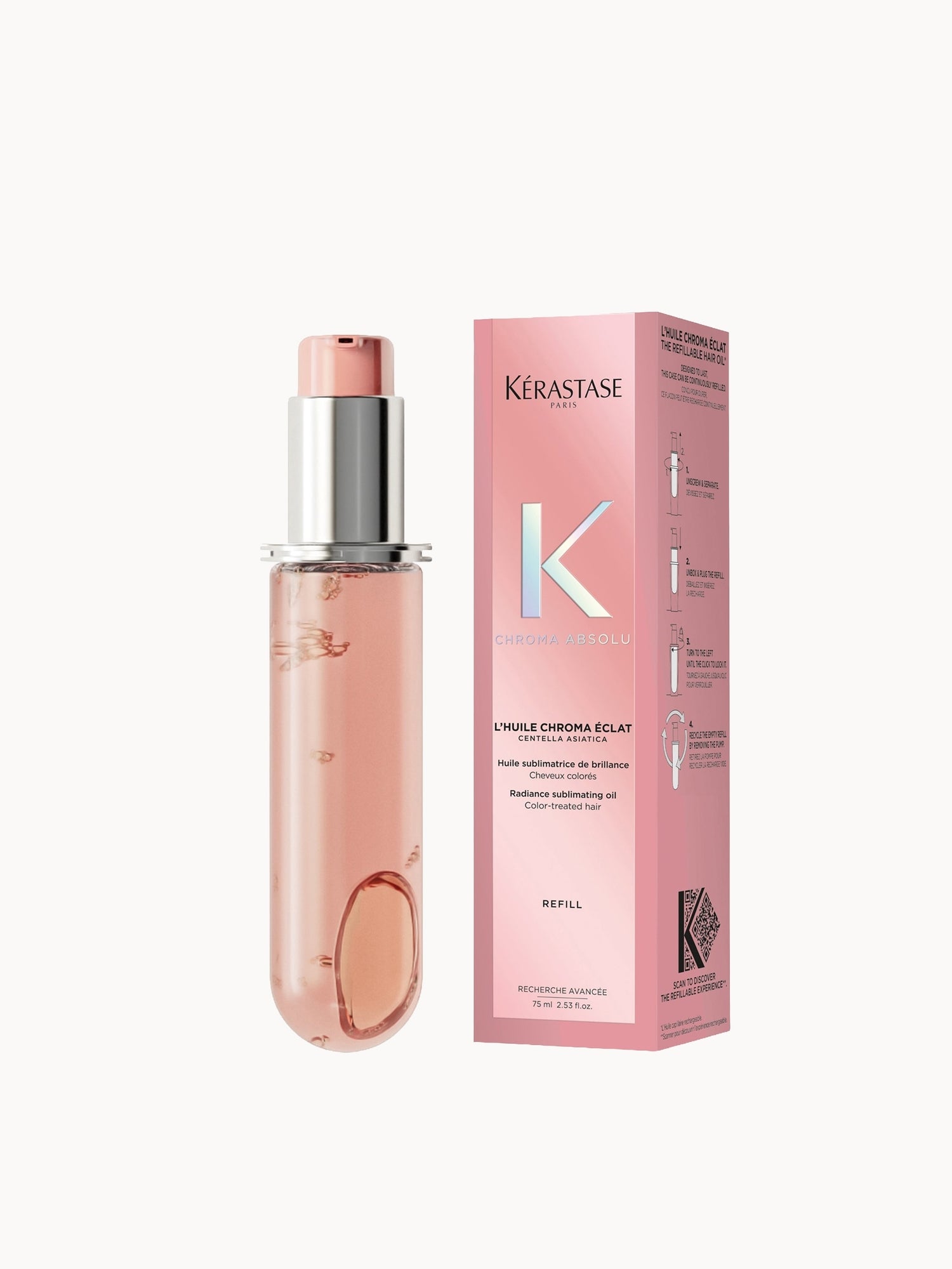 Kérastase Chroma Absolu L'huile Chroma Éclat Refill Radiance Sublimating Hair Oil, For Colour-Treated Hair