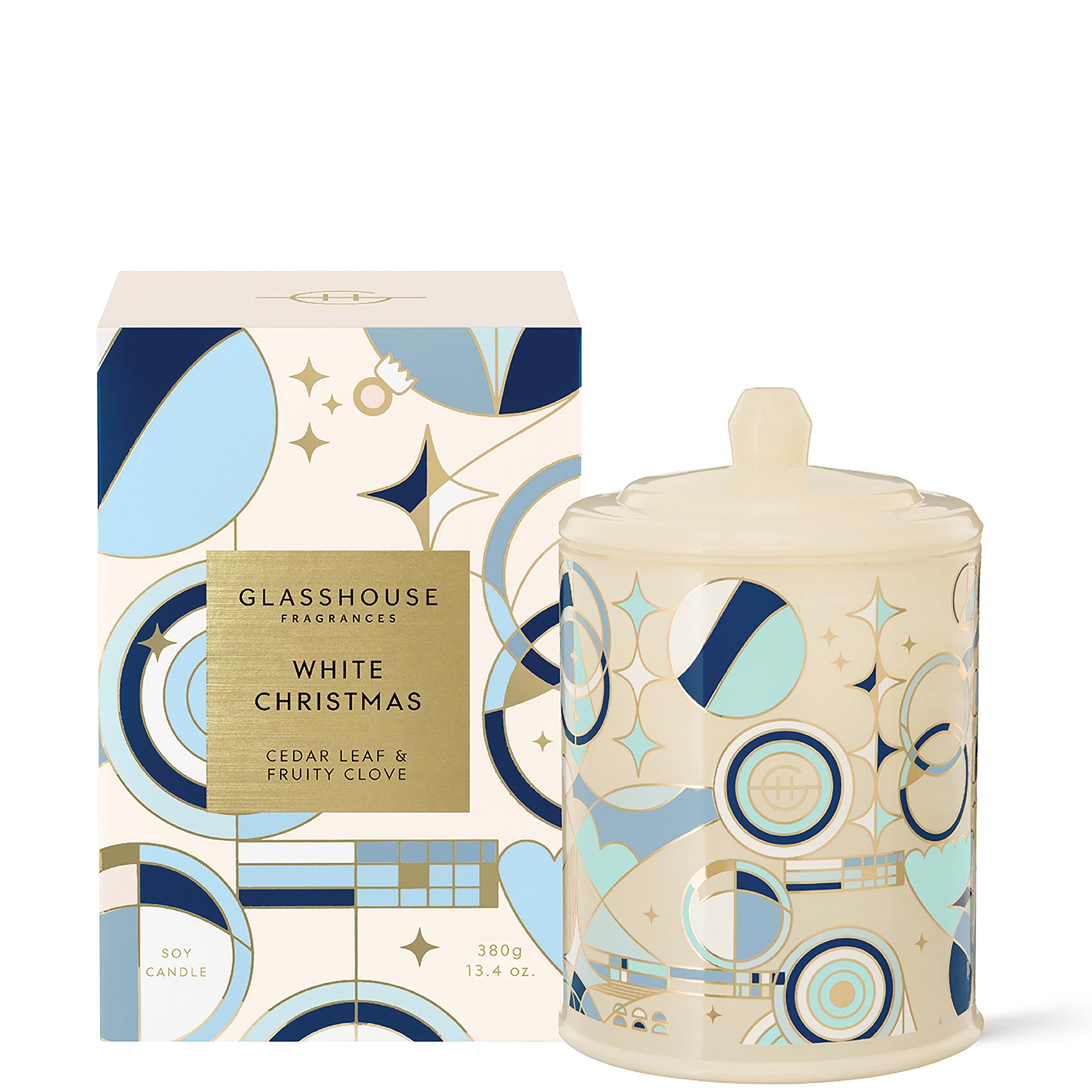 リアル Glasshouse Fragrances White - Candle 380g Christmas アロマグッズ