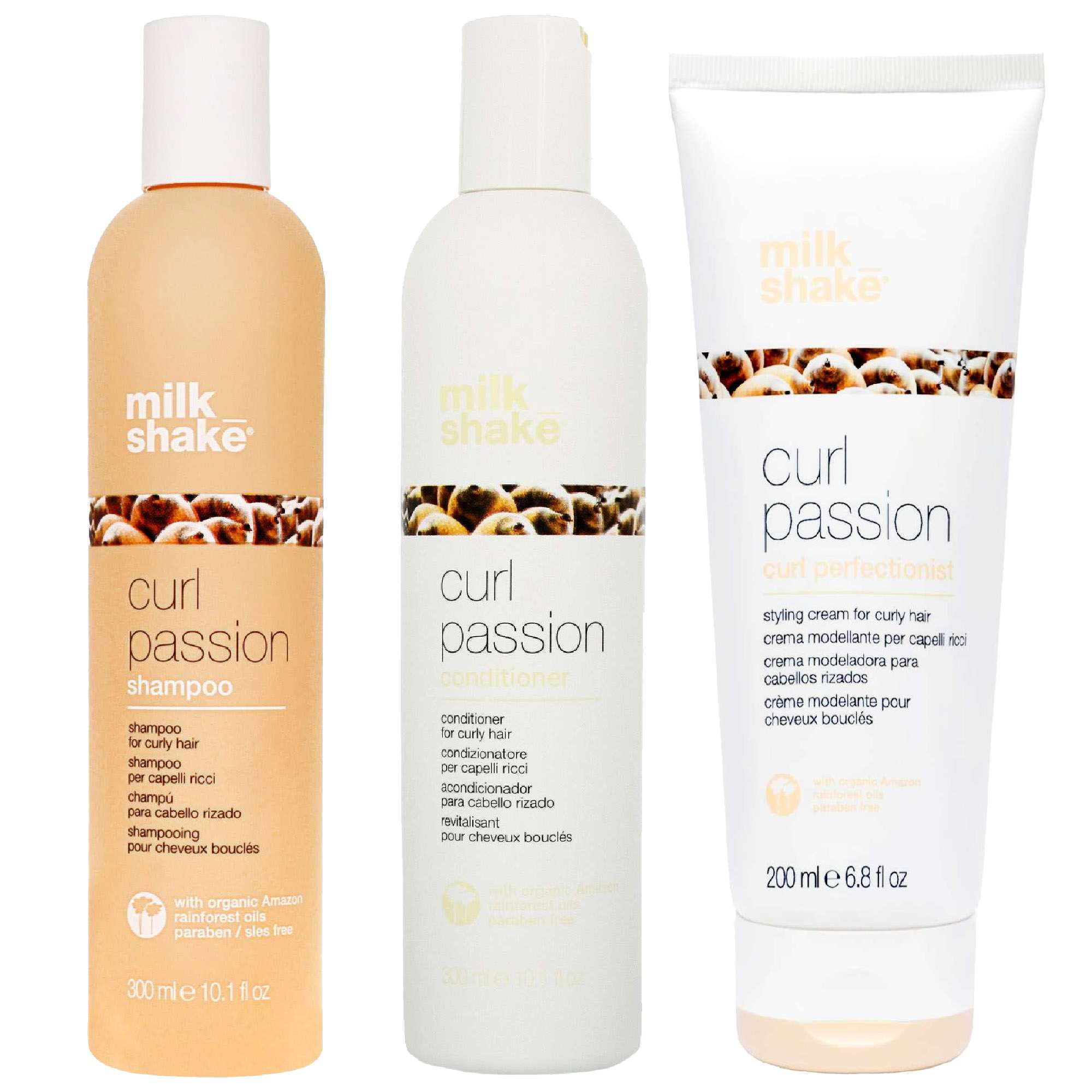 milk_shake: milk_shake  Trio: Curl Passion Shampoo 300ml, Curl Passion Conditioner 300ml & Curl Passion Perfectionist 200ml
