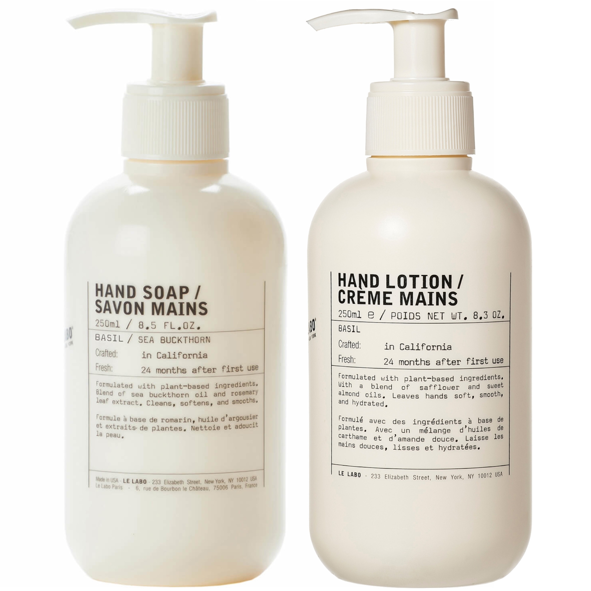 cult Le Labo Basil Hand Soap and Lotion Duo