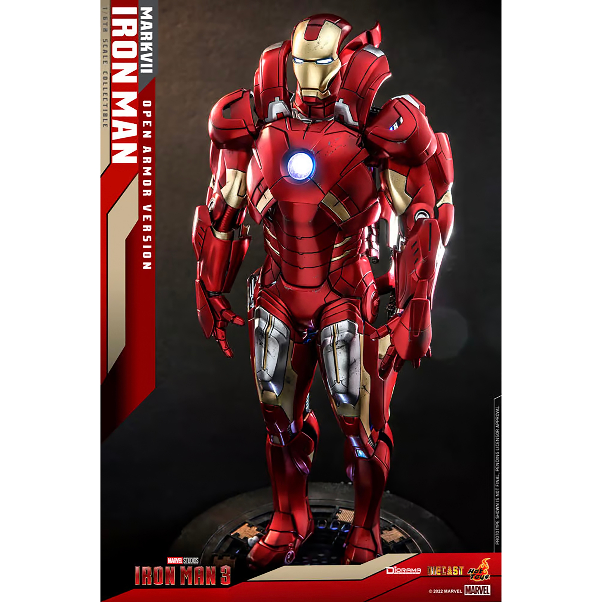 Hot Toys 1:6 Scale Marvel Iron Man 3 - Iron Man Mark VII Open