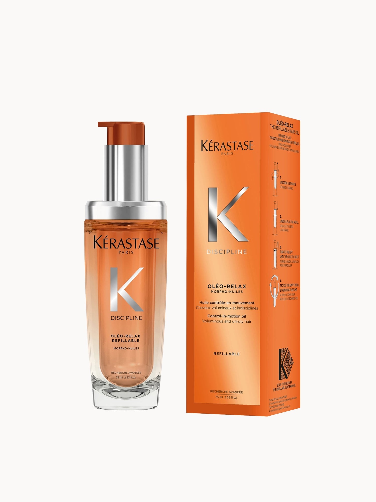 Kérastase Discipline L'huile Oleo-Relax Refillable, Hair Oil For