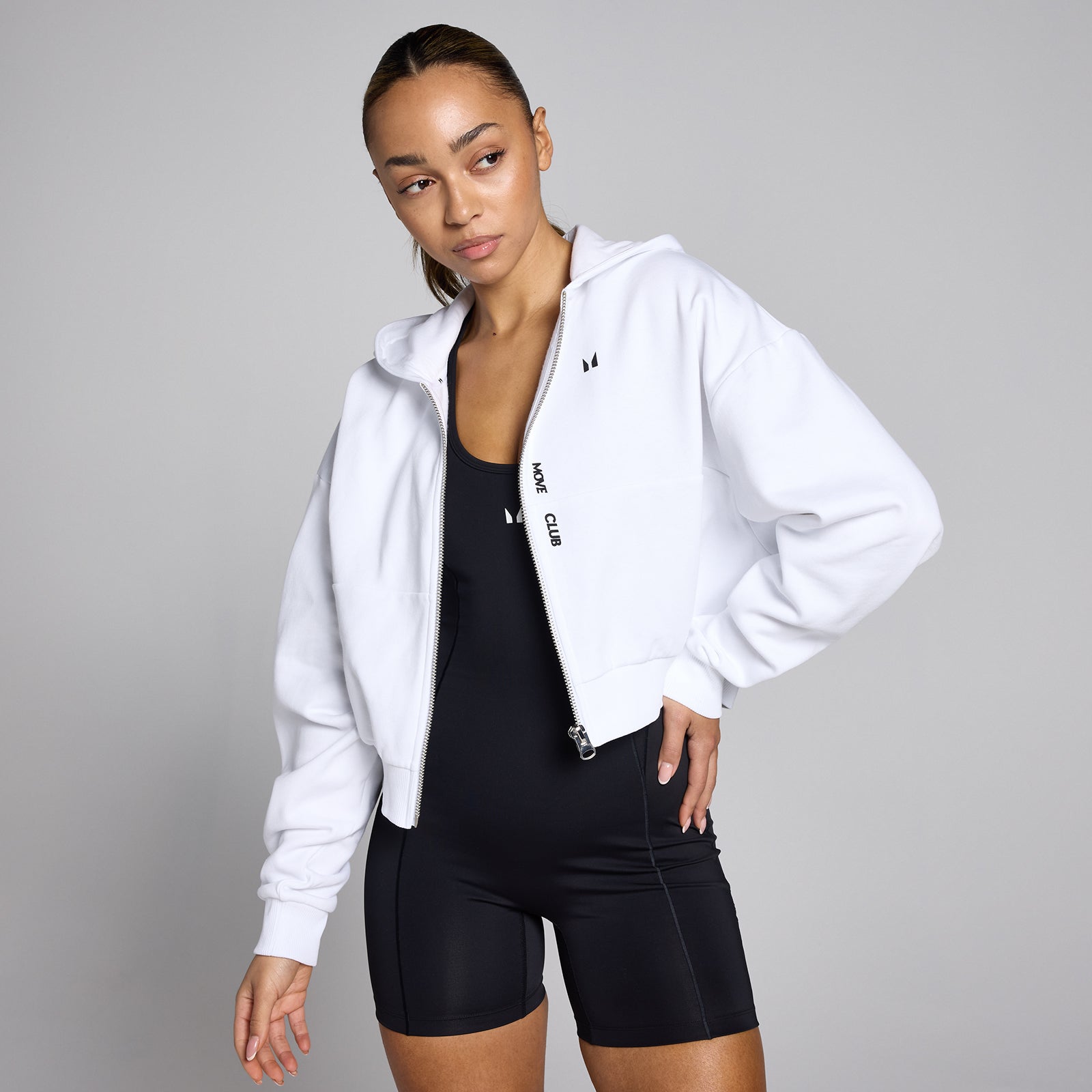 MP Women's Tempo Zip Through Hoodie - White | Myprotein