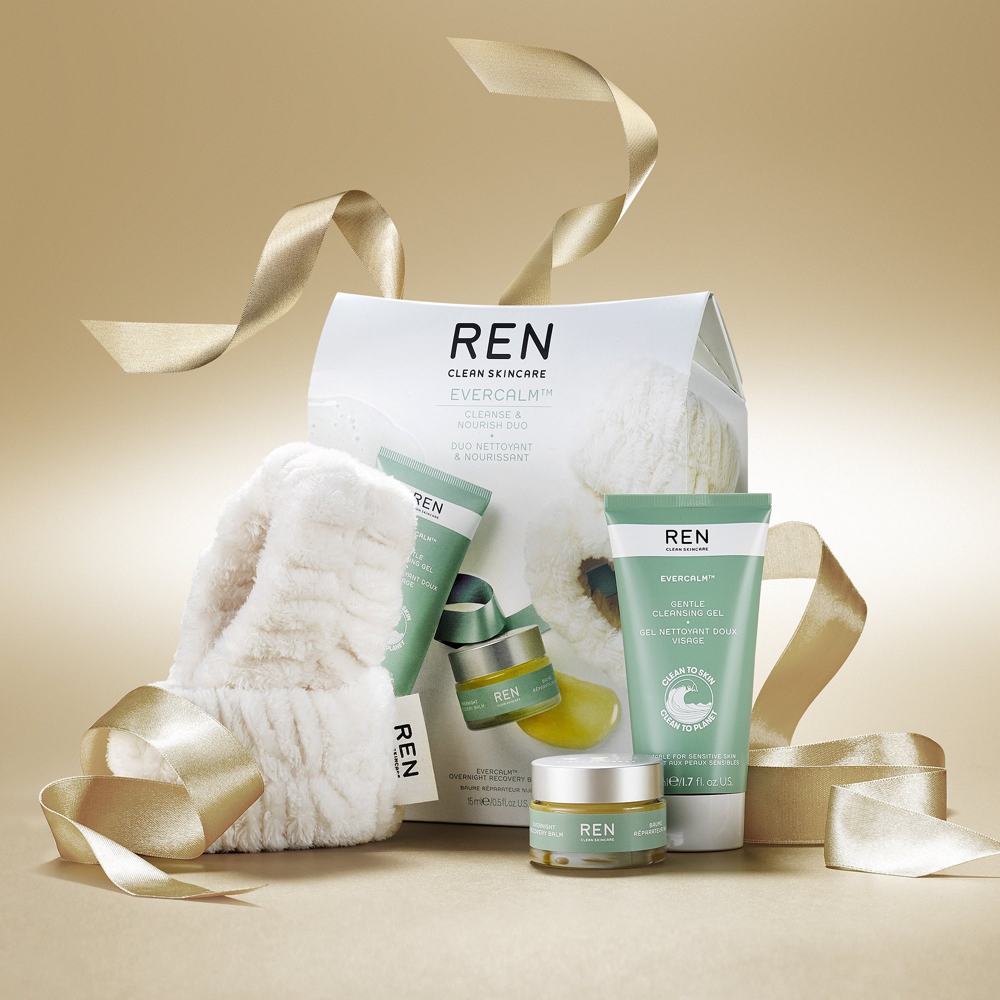 REN Clean Skincare Evercalm Cleanse and Nourish Duo (Worth £32