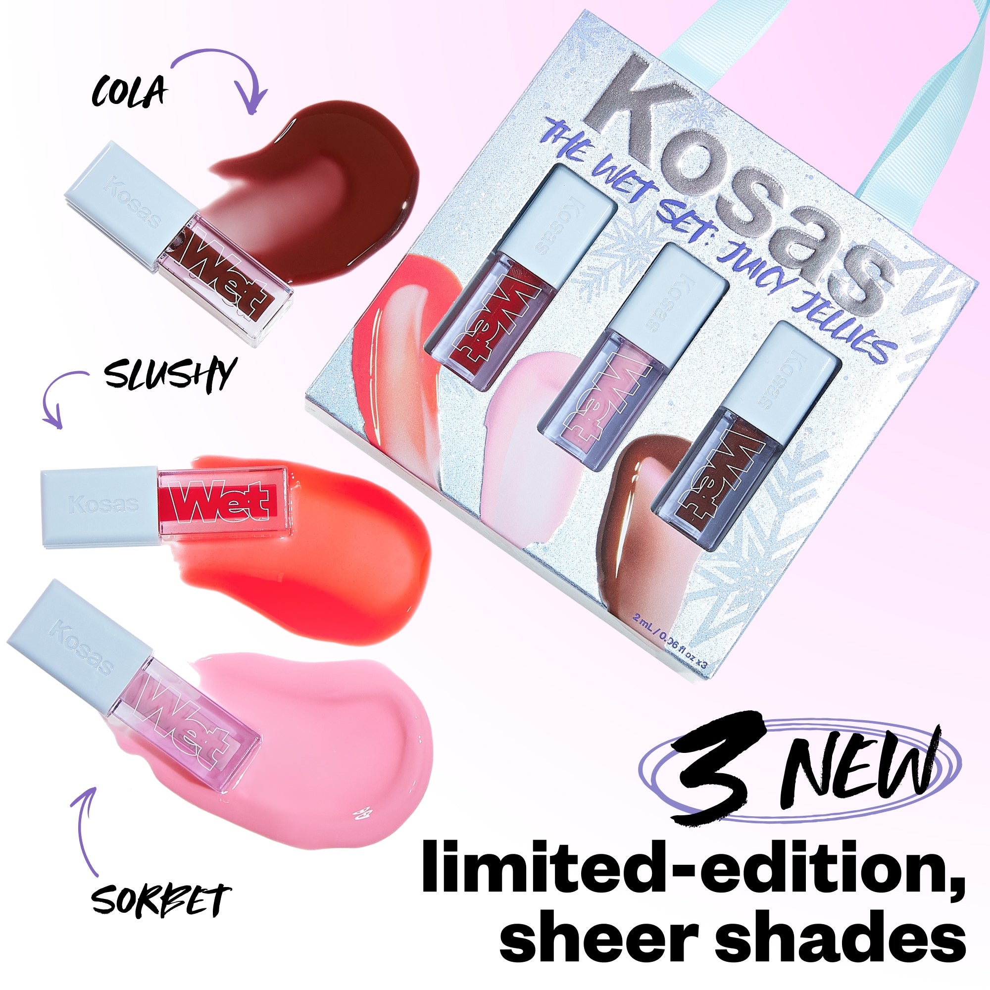 kosa品 Kosas Holiday 2024 Wet Lip Jellies Trio | Cult Beauty