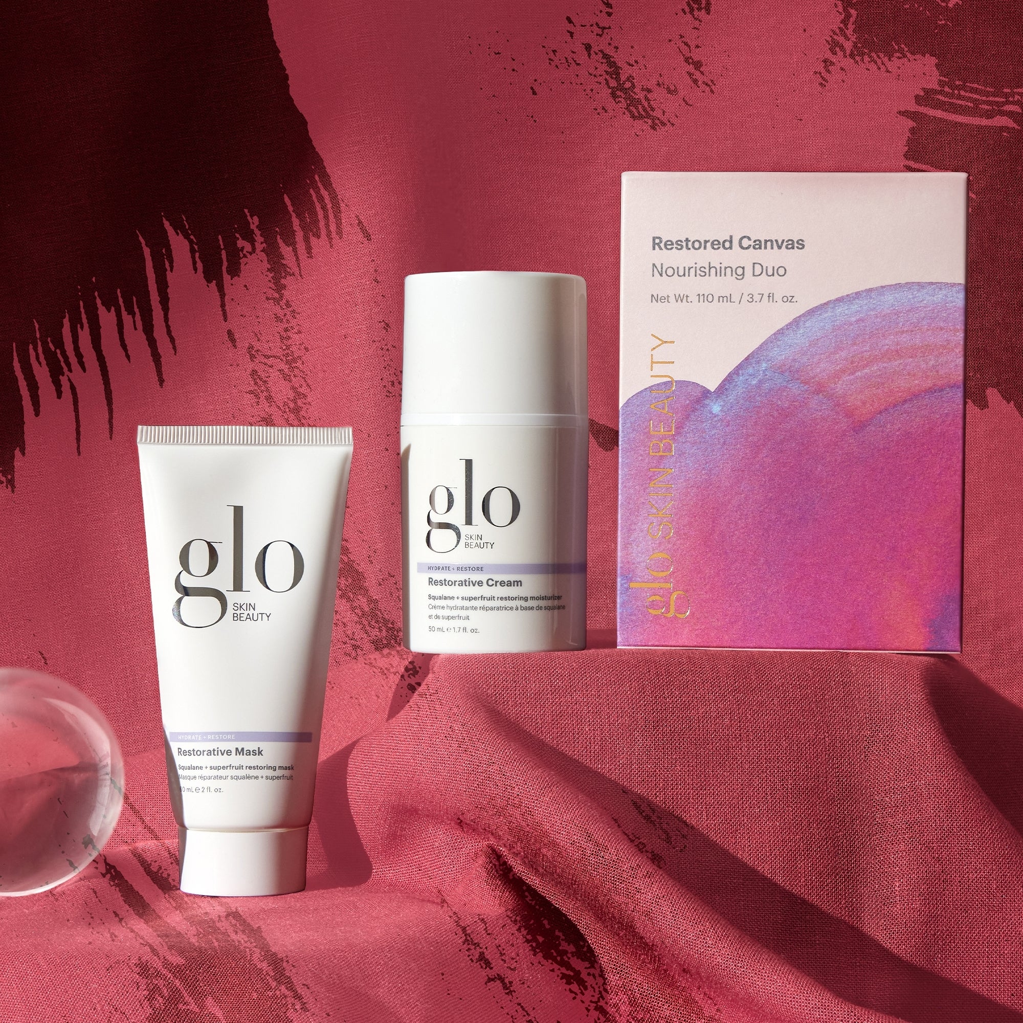 Glo Skin Beauty Restored Canvas Nourishing Duo (Worth $114