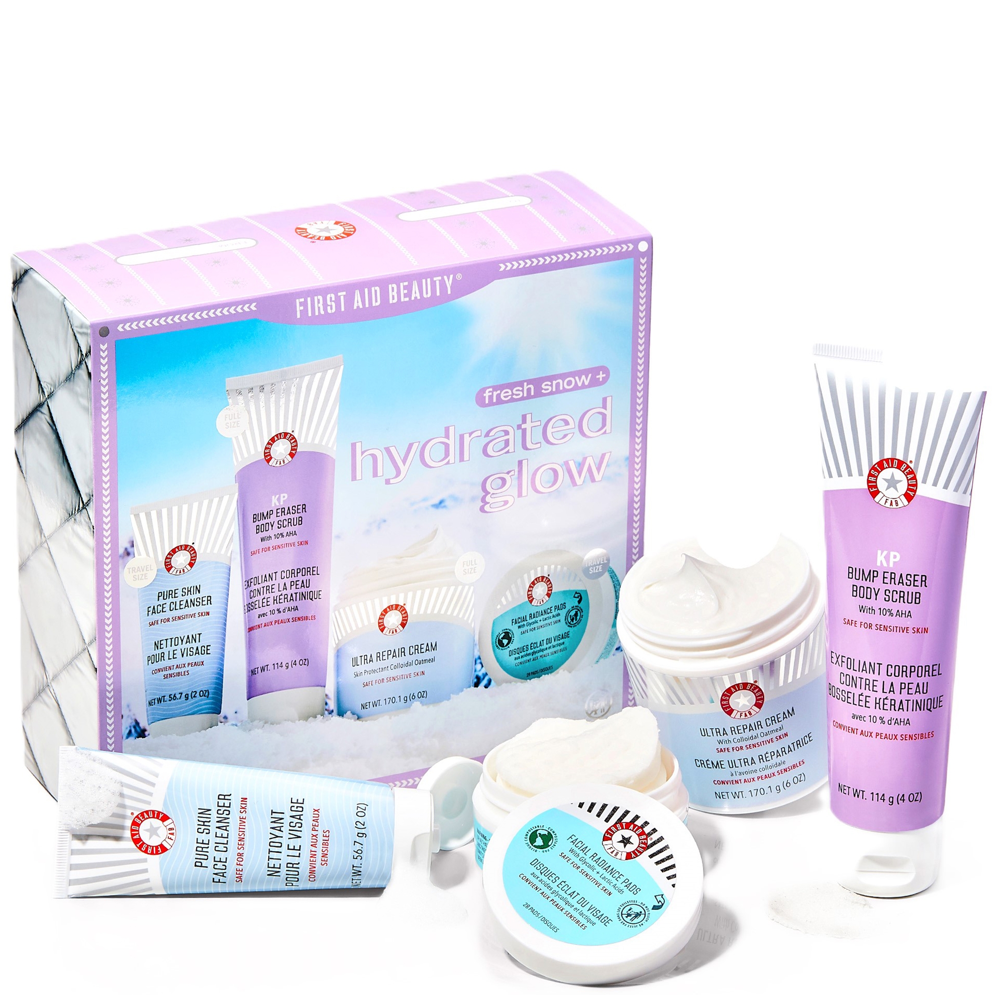 First Aid Beauty Fresh Snow and Hydrated Glow Bestsellers Kit (Worth