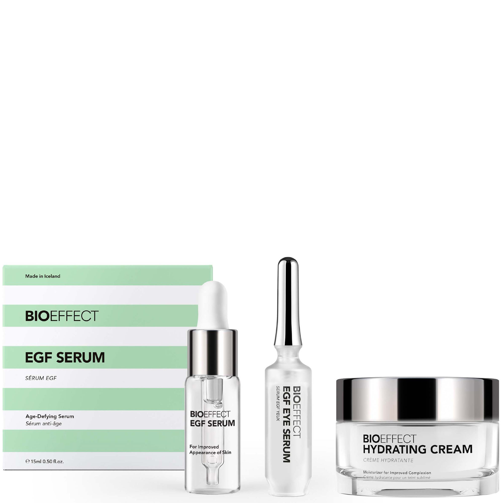 BIOEFFECT EGF Prevent Set including EGF Serum, EGF Eye Serum and