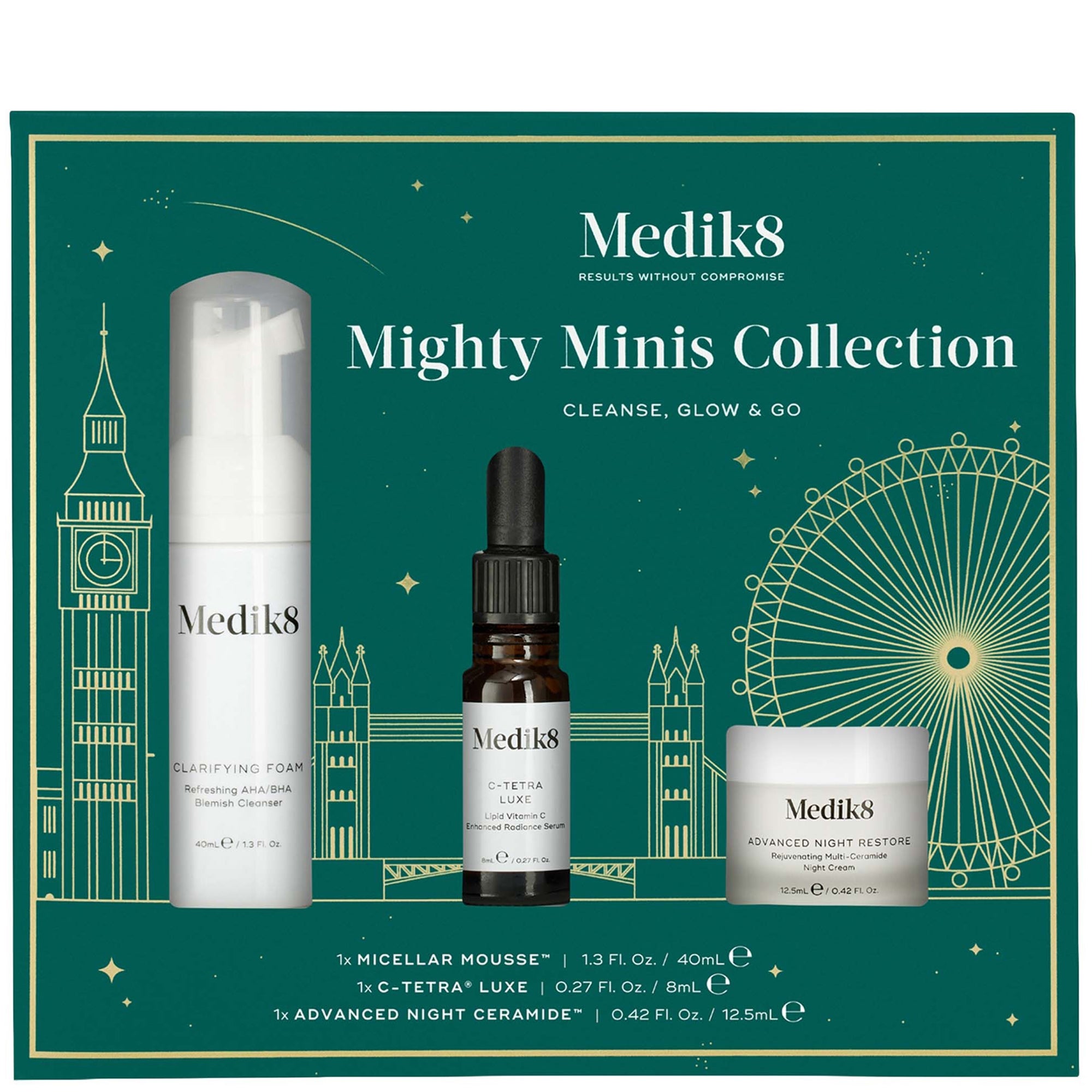 スマイルマミィ  ① COSMEDICA 3本セット Medik8 Mighty Minis Collection Cleanse, Glow & Go 60.5ml ($59