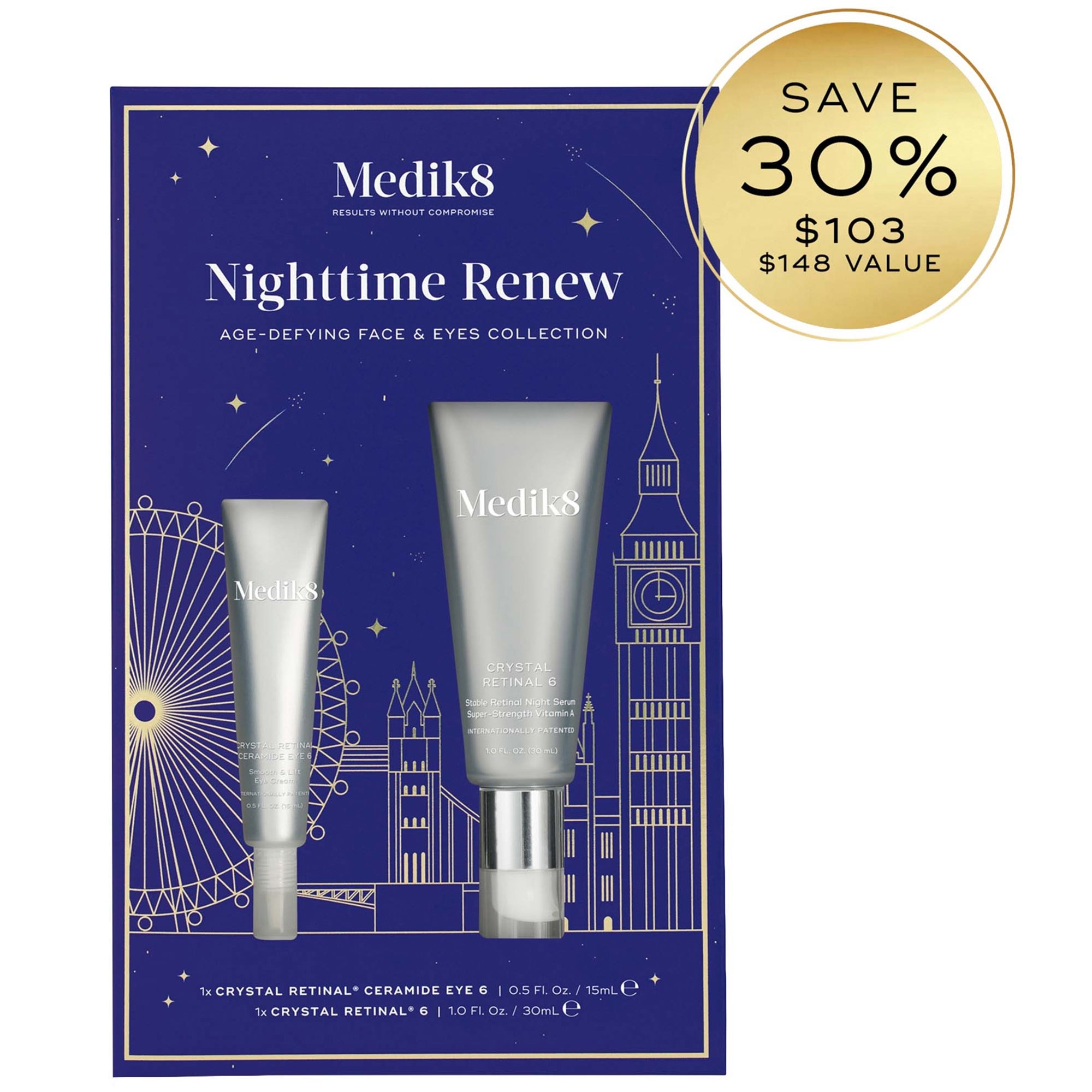 Medik8 Nighttime Renew Age-Defying Face & Eyes Collection 45ml