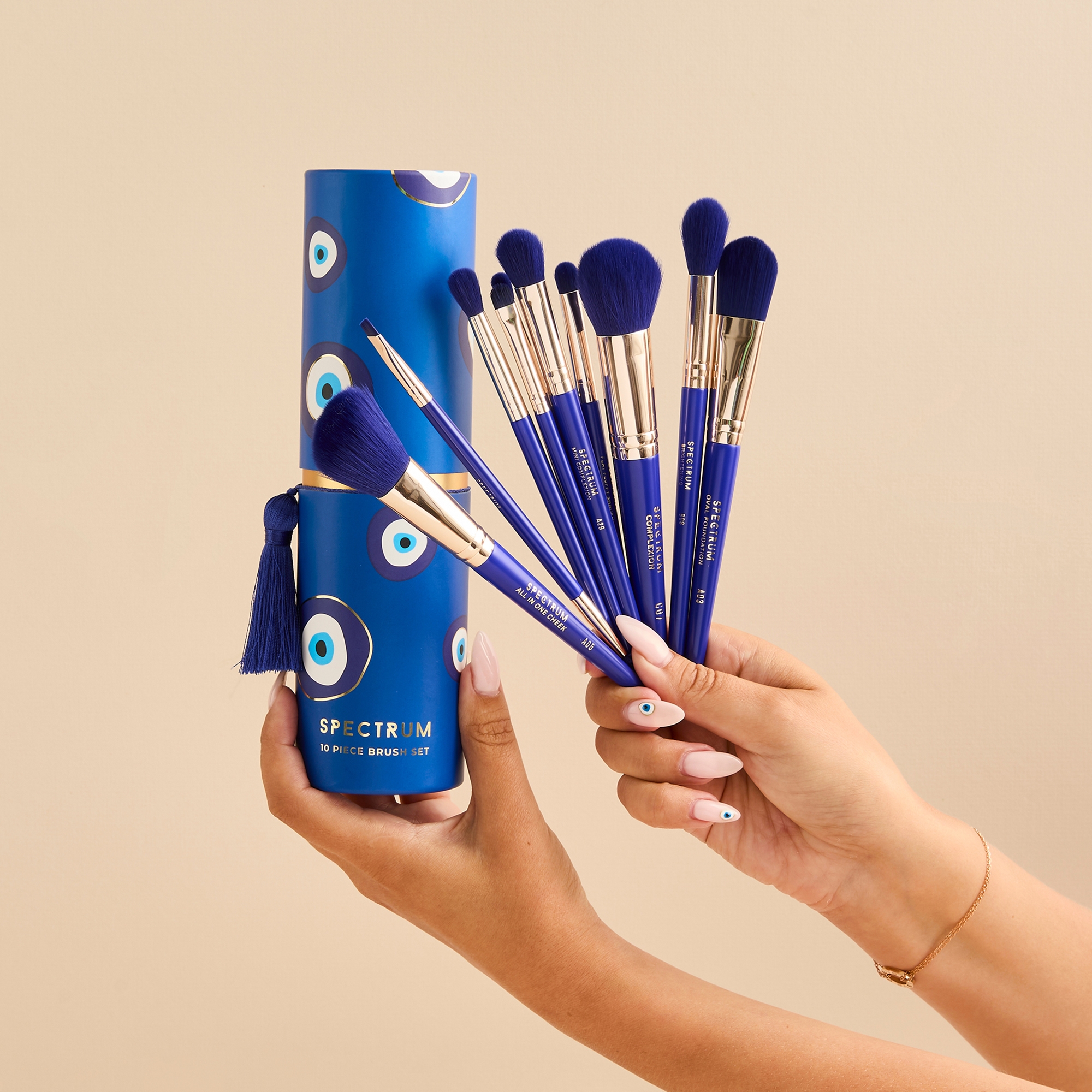 15 Piece Makeup Brush Set | Synthetic Makeup store Brushes | Color Blue