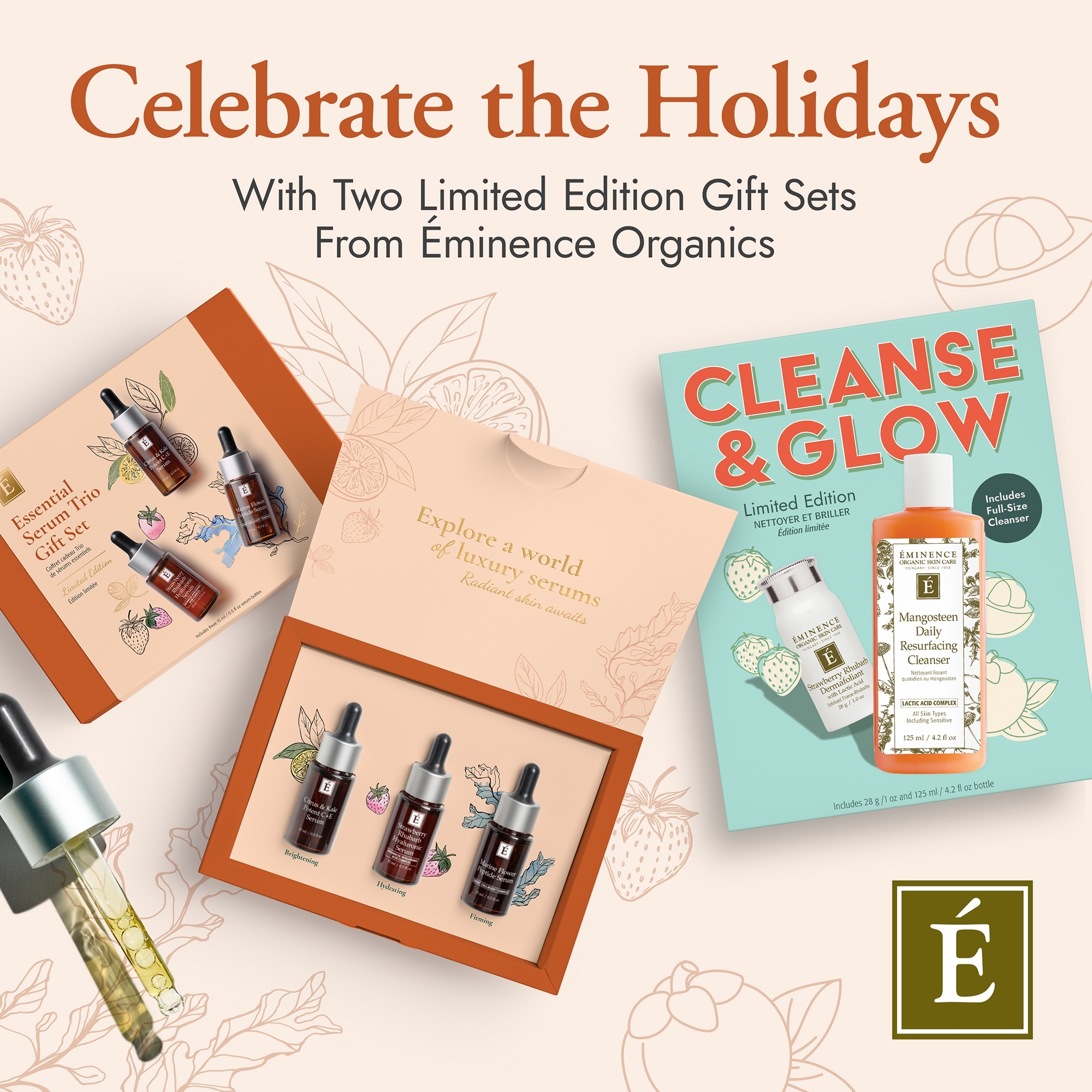 Eminence Organic Skin Care Essential Serum Trio Gift Set | Dermstore
