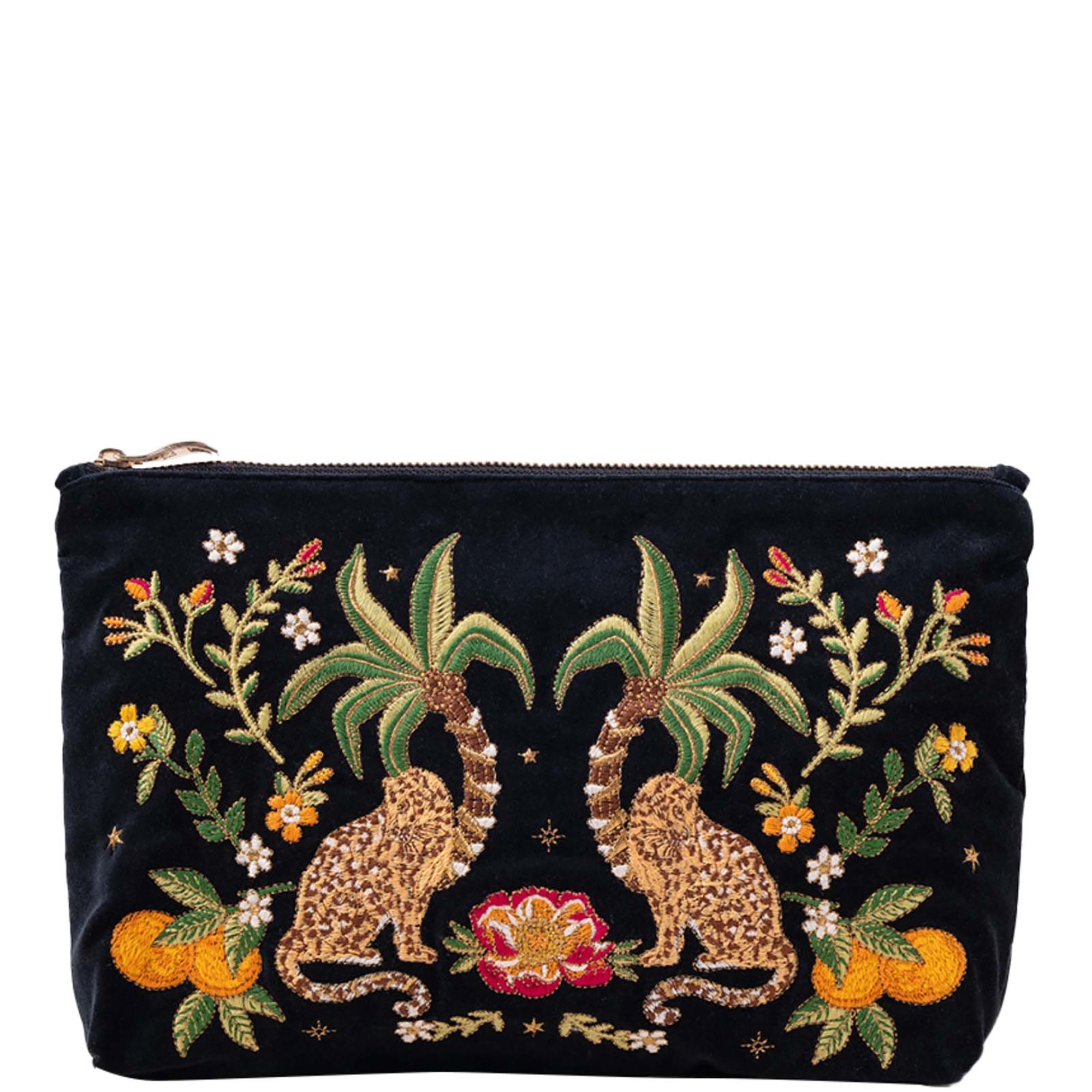 Elizabeth Scarlett Tropical Paradise Jaguar Charcoal Velvet