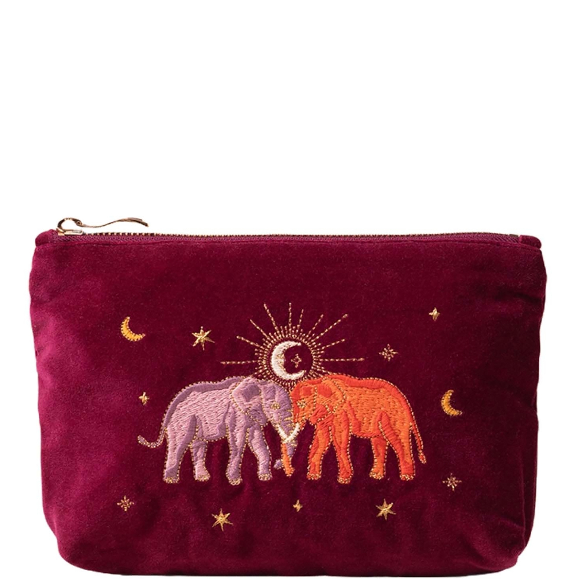 Elizabeth Scarlett Enchanted Elephant Ruby Velvet Mini Pouch