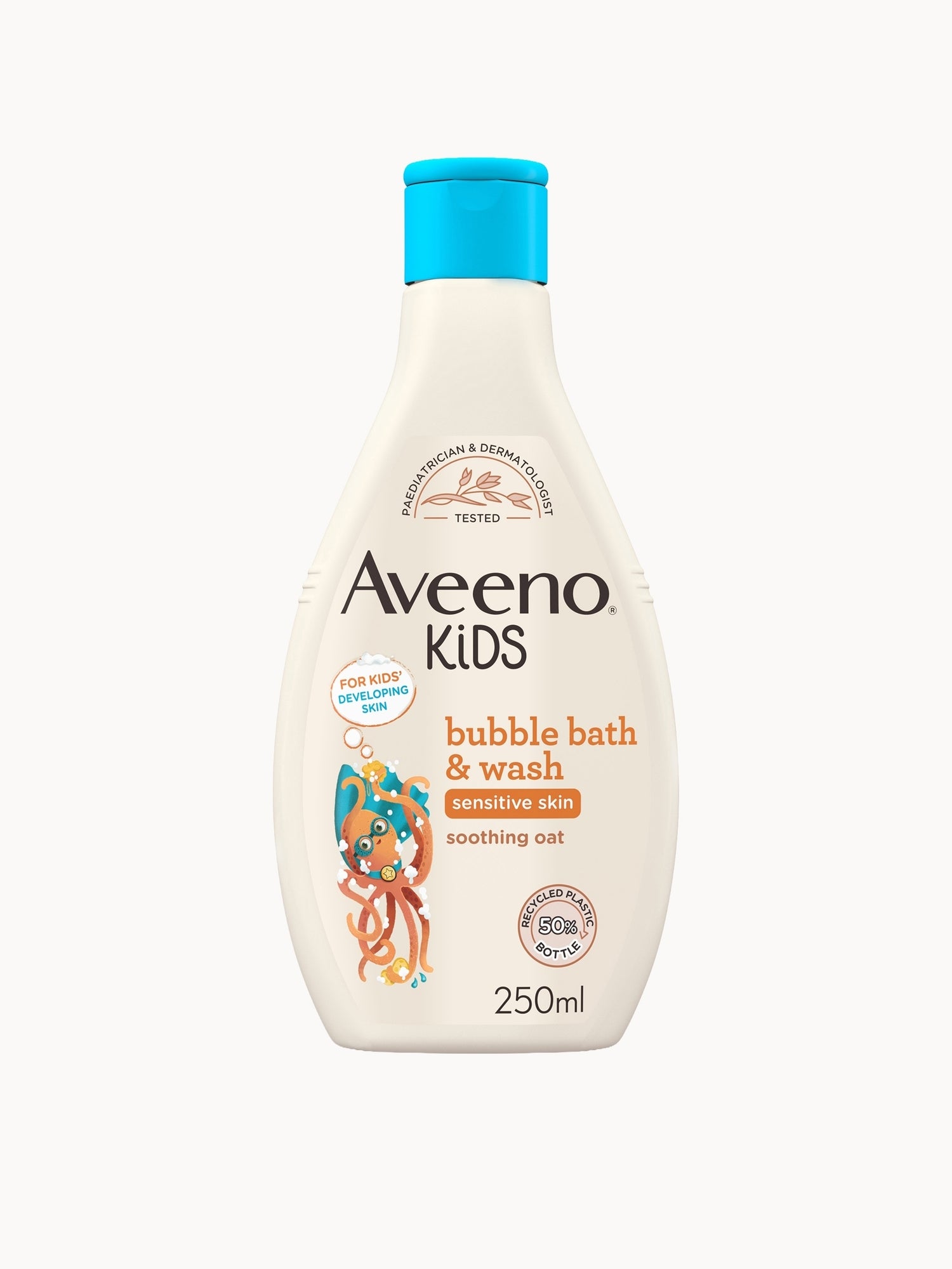 Aveeno Kids Bubble Bath and Wash with Soothing Oat Extract 250ml