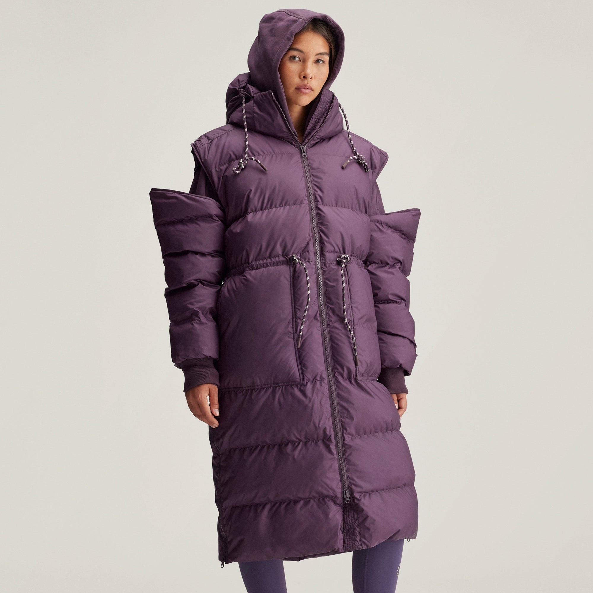 adidas by stella mccartney long padded jacket