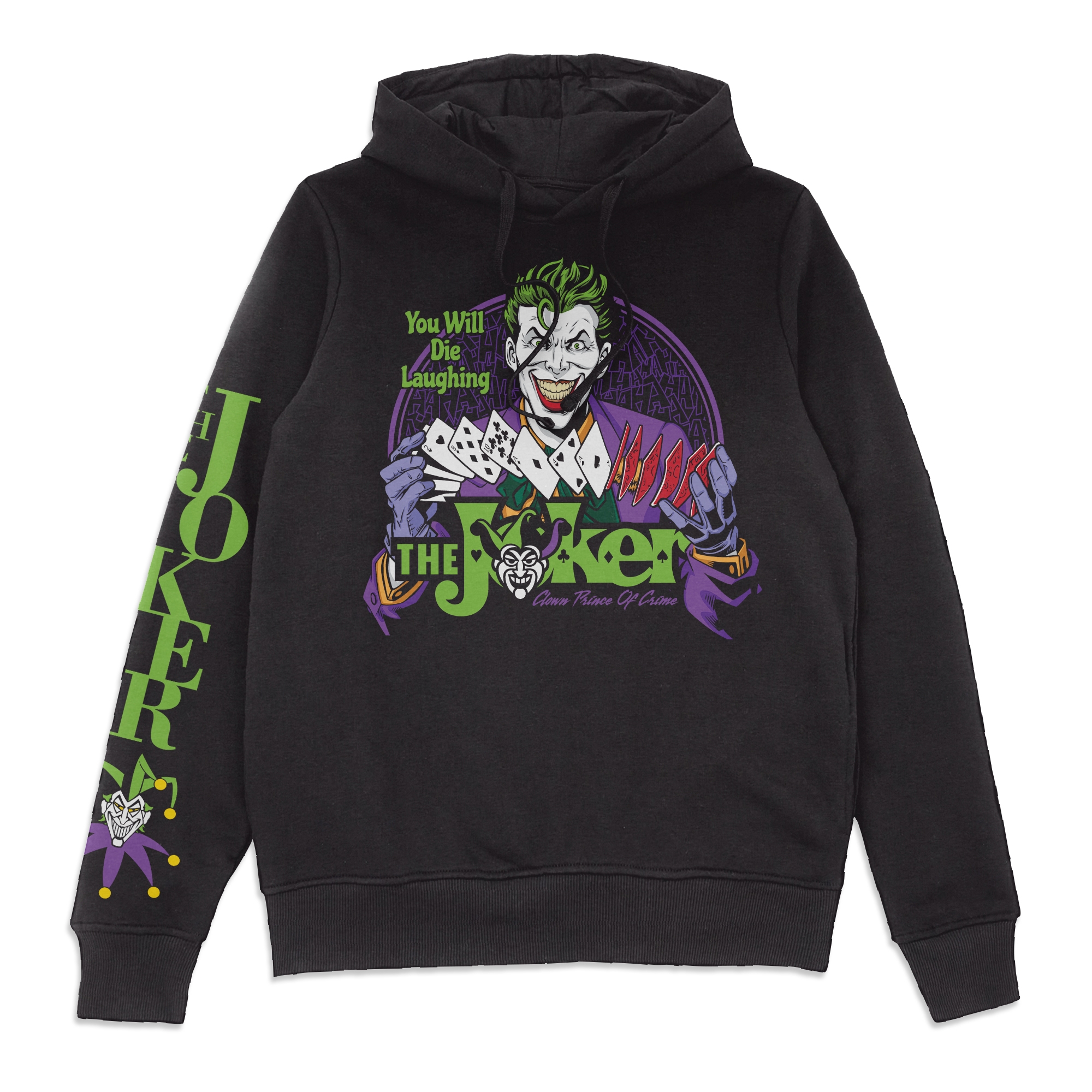 Joker Die Laughing Hoodie - Black - S - Black