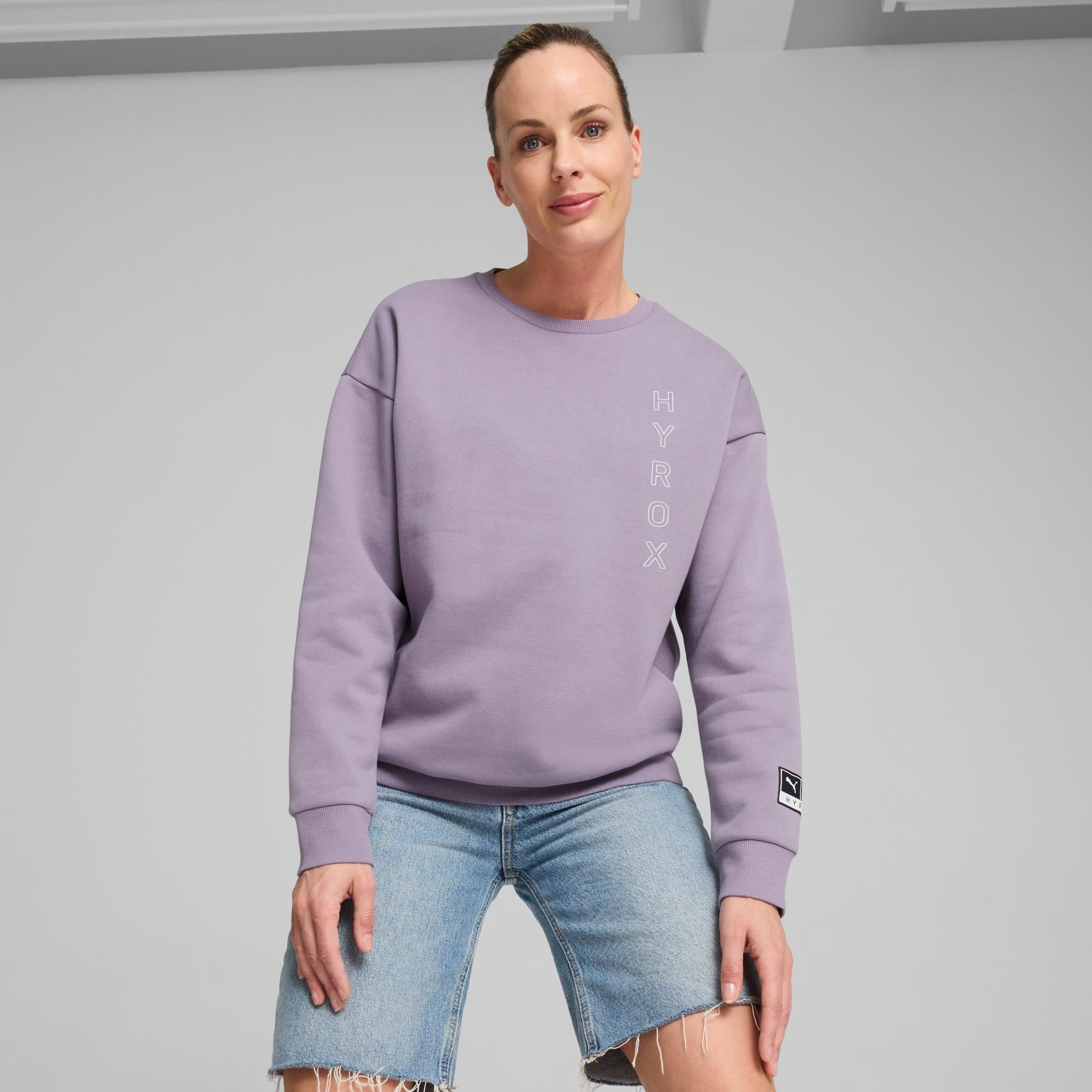 HYROX x PUMA Graphic Crew FL - Purple - S | HYROX Shop Official