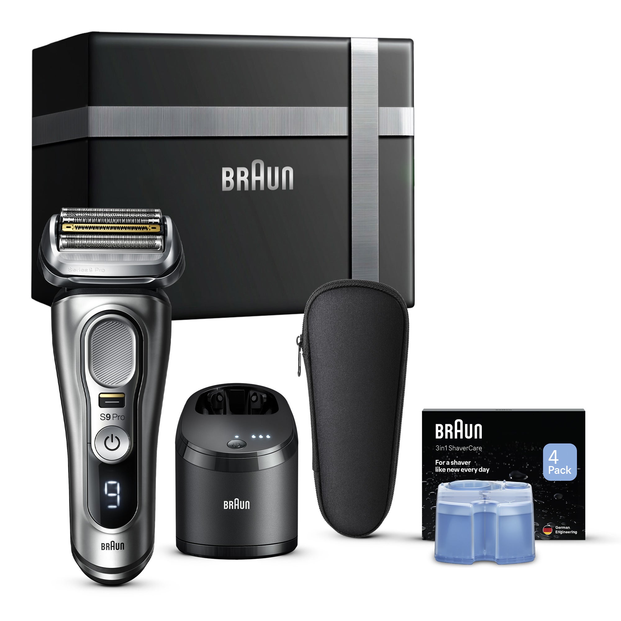 Series 9 Pro 9467cc Electric Shaver & 4 Cleaning Cartridges | Braun UK ...