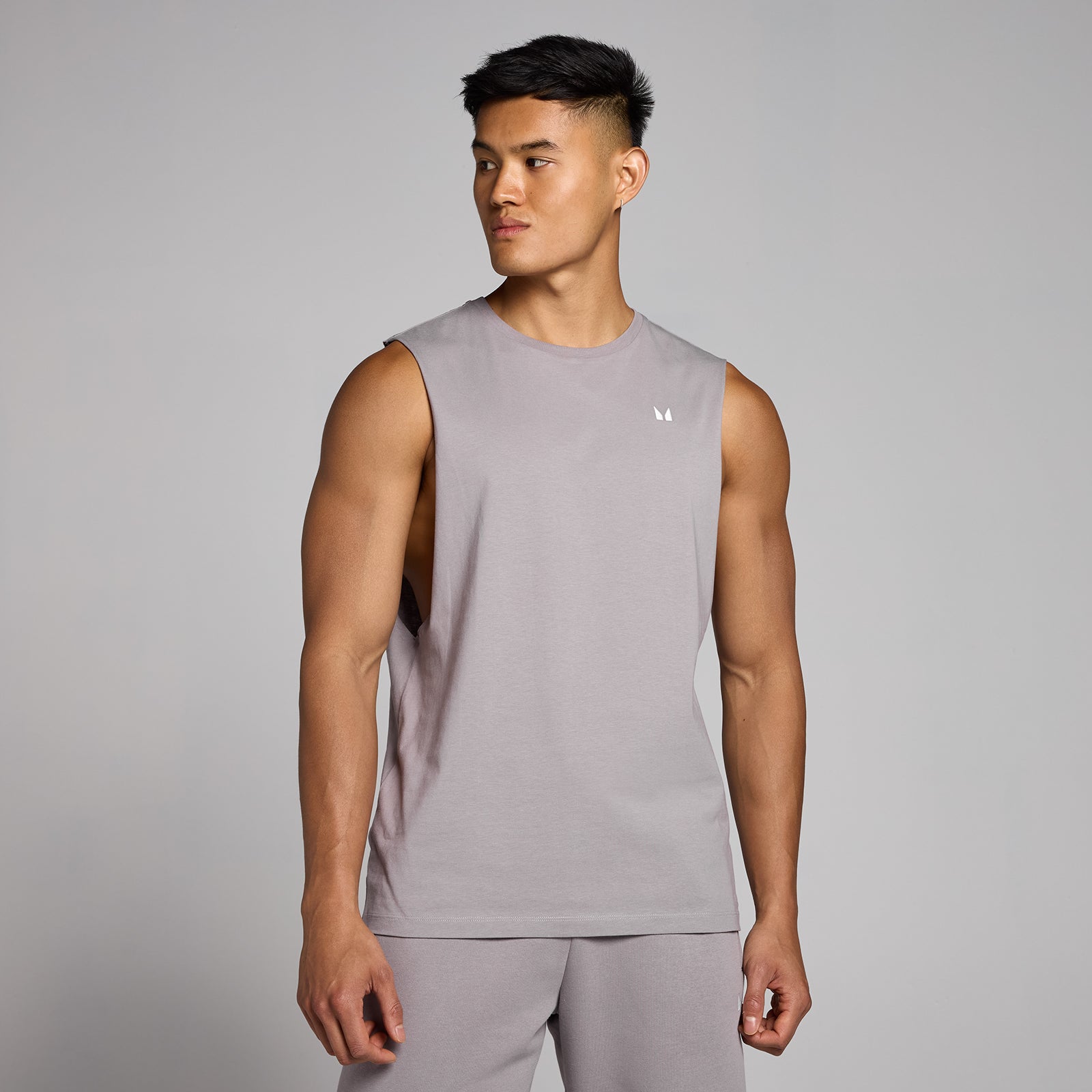 MP Men's Rest Day Drop Armhole Tank Top - Grey Marl | Myprotein Canada