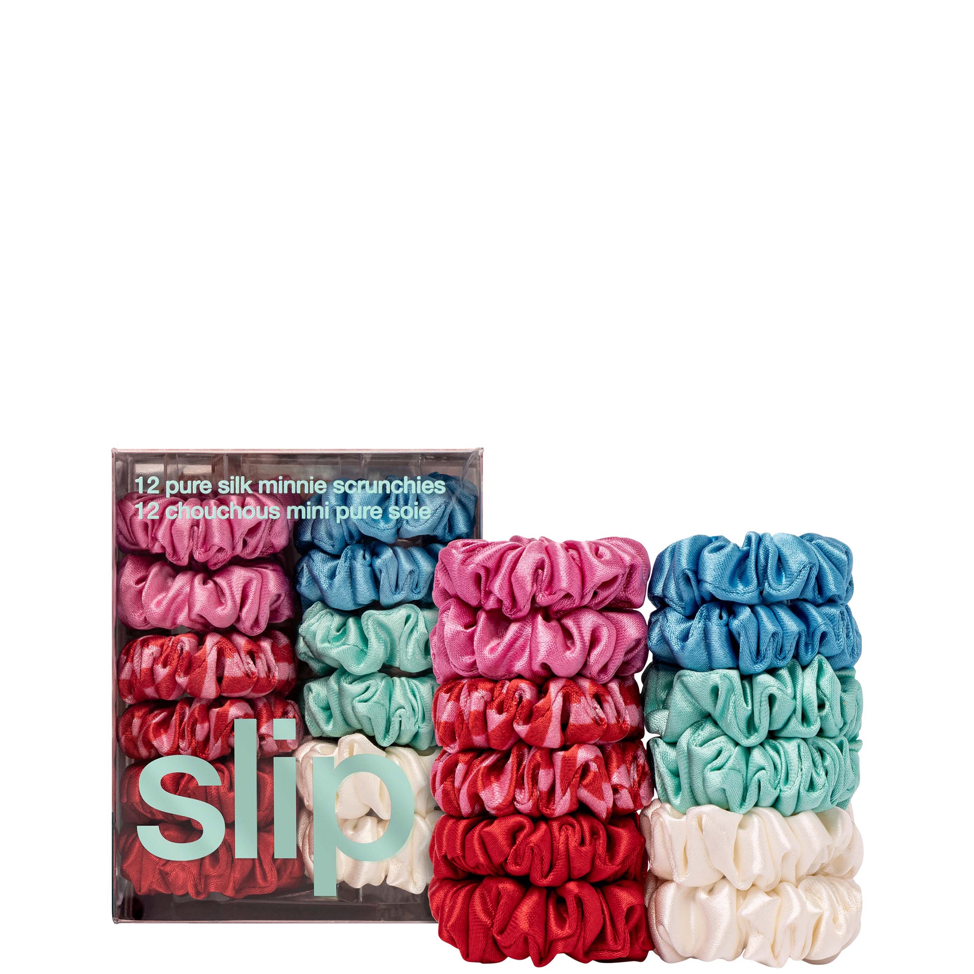 cult Slip Pure Silk minnie scrunchies - sundown