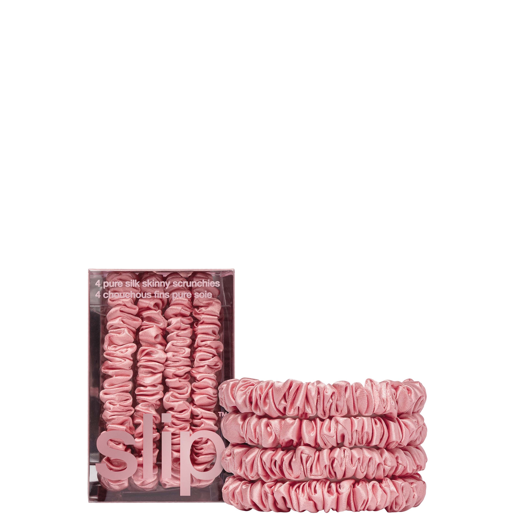 cult Slip Pure Silk Skinny Scrunchies - Rose