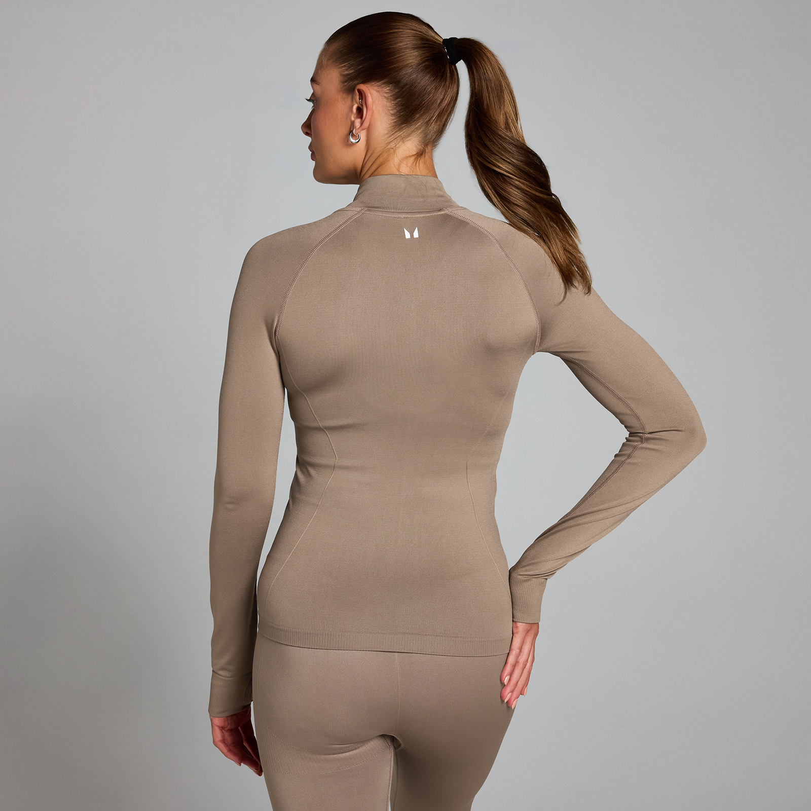 【boohoo】シームレス リブ ジップスルー ジャケット ※送関込 MP レディース シェイプ シームレス ジップスルー ジャケット